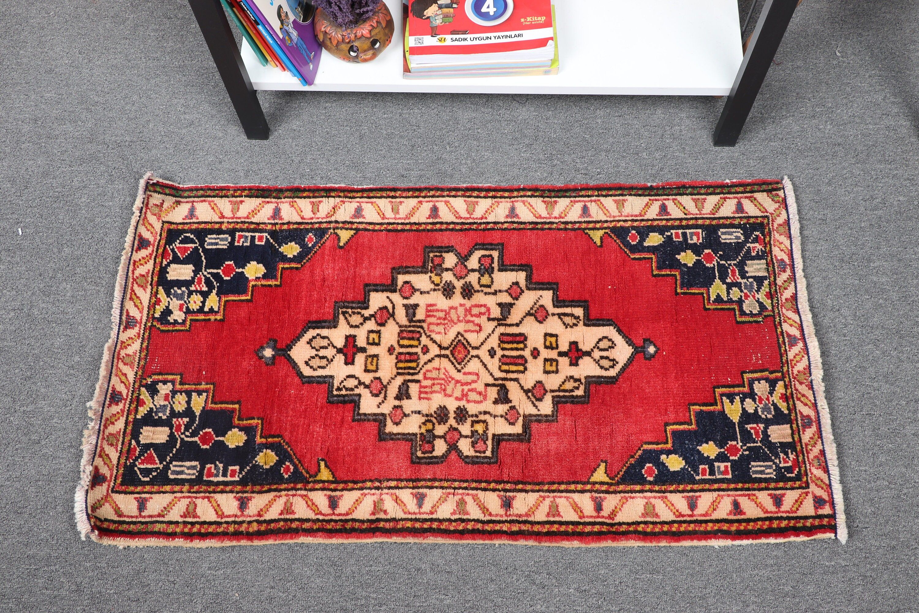 Entry Rugs, Anatolian Rug, Red Home Decor Rug, 1.7x3.1 ft Small Rugs, Turkish Rug, Vintage Rug, Tribal Rug, Nursery Rug