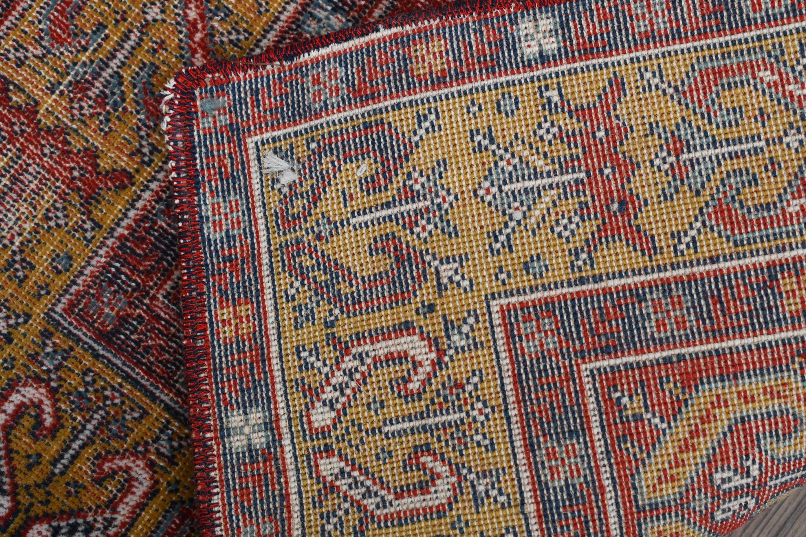 Vintage Rug, Oriental Rug, Nursery Rugs, Moroccan Rug, Door Mat Rugs, 1.7x3.2 ft Small Rug, Turkish Rug, Rugs for Bath, Yellow Kitchen Rug