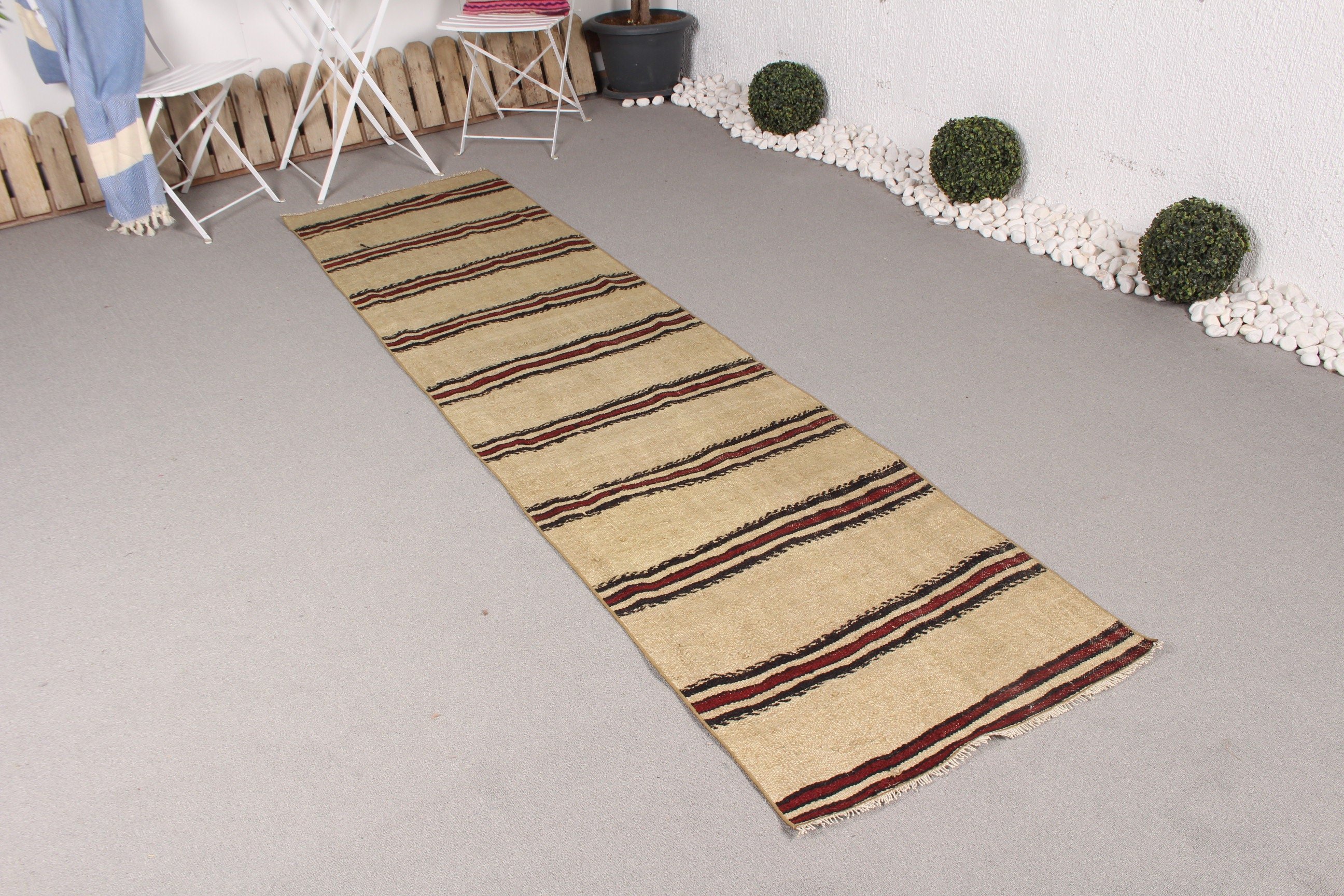 Antika Halı, 2.5x9.4 ft Runner Halı, Türk Halısı, Sevimli Halı, Vintage Halılar, Ev Dekorasyonu Halısı, Merdiven Halıları, Bronz Yer Halısı, Runner Halıları