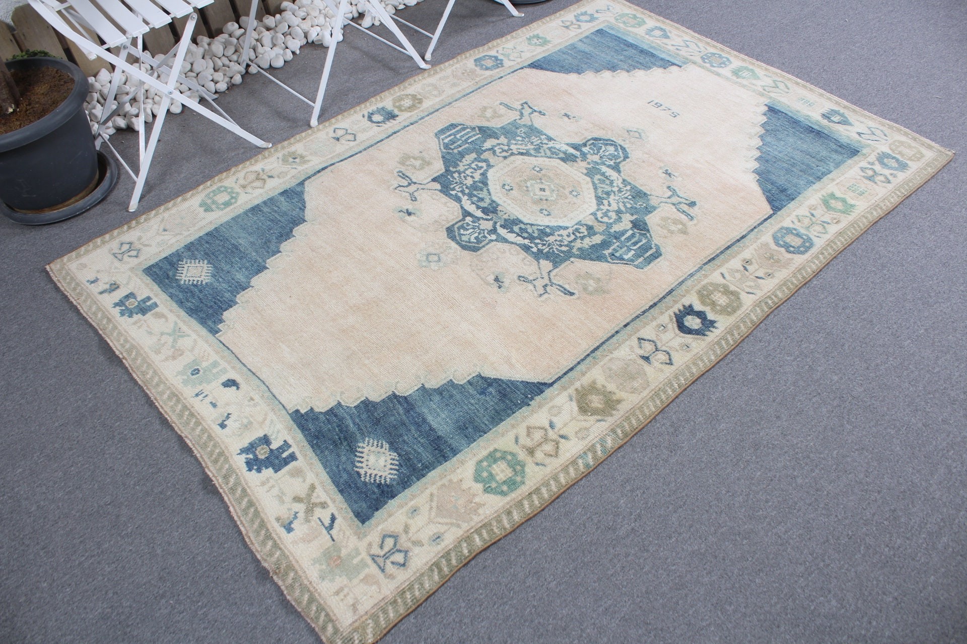 Living Room Rug, Home Decor Rug, Vintage Rugs, Turkish Rug, 4.4x6.7 ft Area Rug, Beige Cool Rug, Moroccan Rug, Rugs for Bedroom, Floor Rug