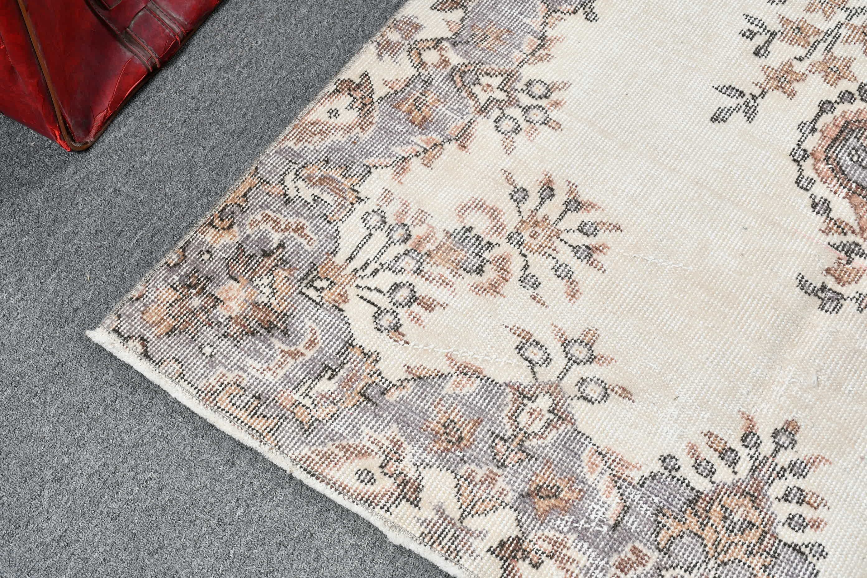 Floor Rugs, Beige Bedroom Rug, Vintage Rugs, Turkish Rug, 3.6x6.8 ft Area Rug, Rugs for Bedroom, Anatolian Rugs, Indoor Rugs