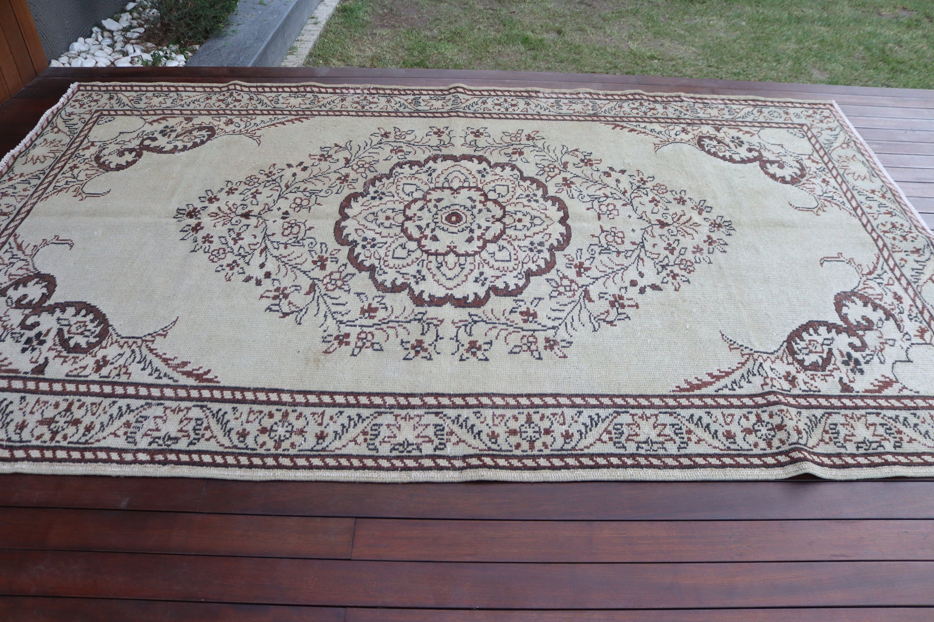 Vintage Halılar, Türk Halısı, Oryantal Halılar, Havalı Halılar, Aztek Halıları, 5,8x9,5 ft Büyük Halılar, Oturma Odası Halıları, Büyük Boho Halısı, Yeşil Nötr Halı