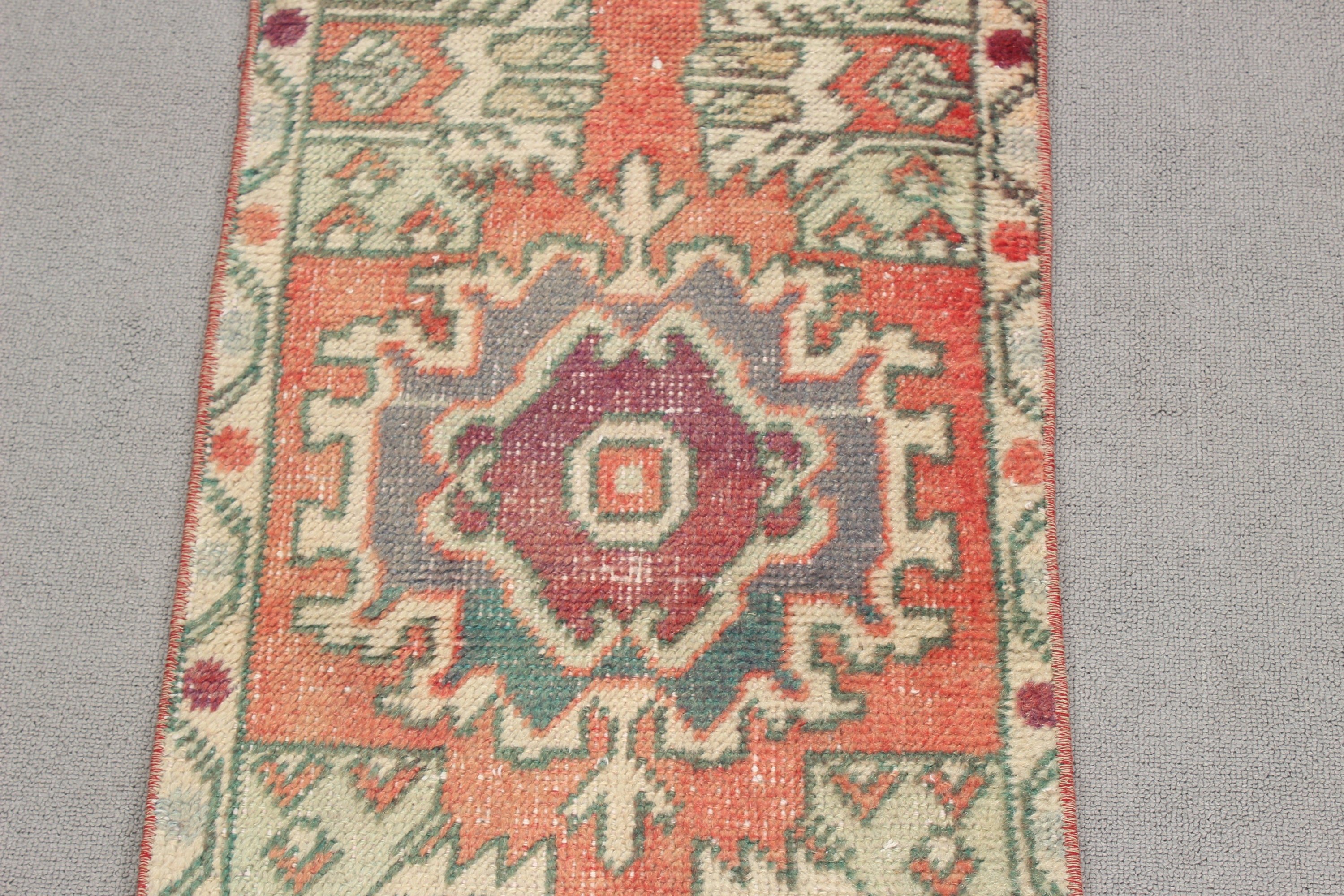 1.4x2.6 ft Küçük Halı, Araba Paspas Halıları, Kırmızı Ev Dekor Halıları, Türk Halısı, Fas Halıları, El Dokuma Halı, Küçük Alan Halıları, Vintage Halılar