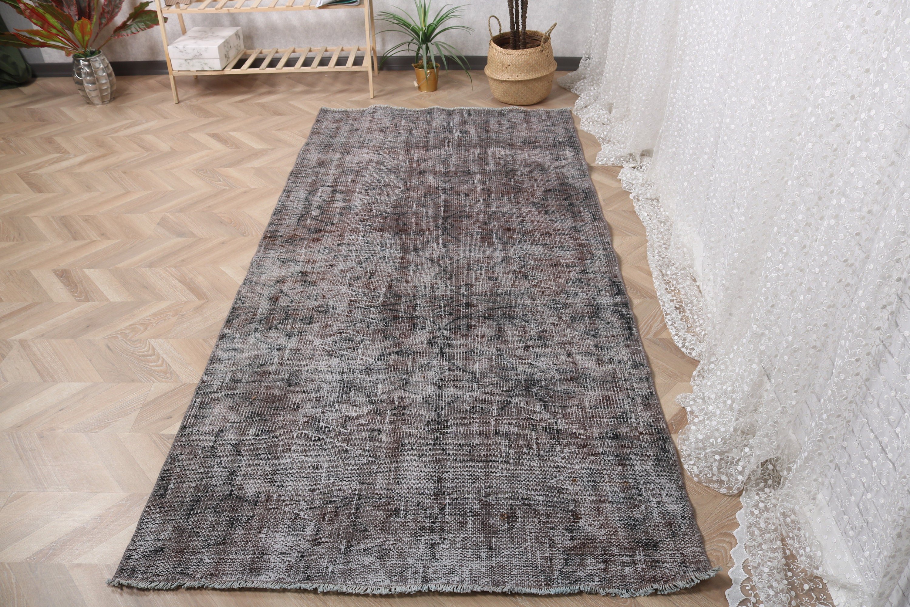 El Dokuma Halı, Fas Halıları, Boho Halı, Yatak Odası Halısı, Vintage Halı, Türk Halıları, Mutfak Halıları, Kahverengi Düz Dokuma Halılar, 4x8,4 ft Alan Halıları