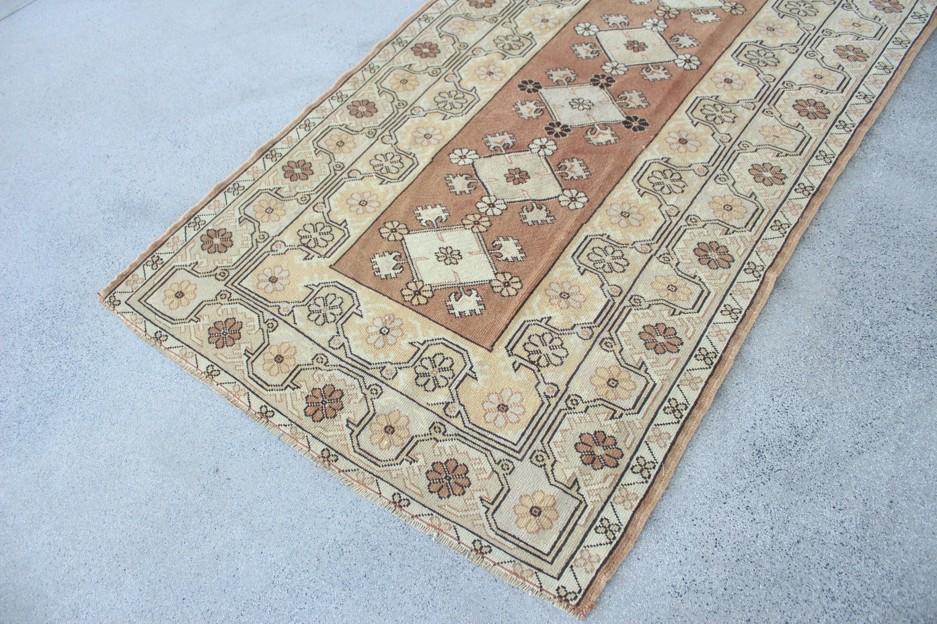 Vintage Rug, Turkish Rugs, Living Room Rug, Rugs for Floor, 3.9x6.3 ft Area Rug, Wool Rug, Nursery Rugs, Antique Rugs, Beige Cool Rug