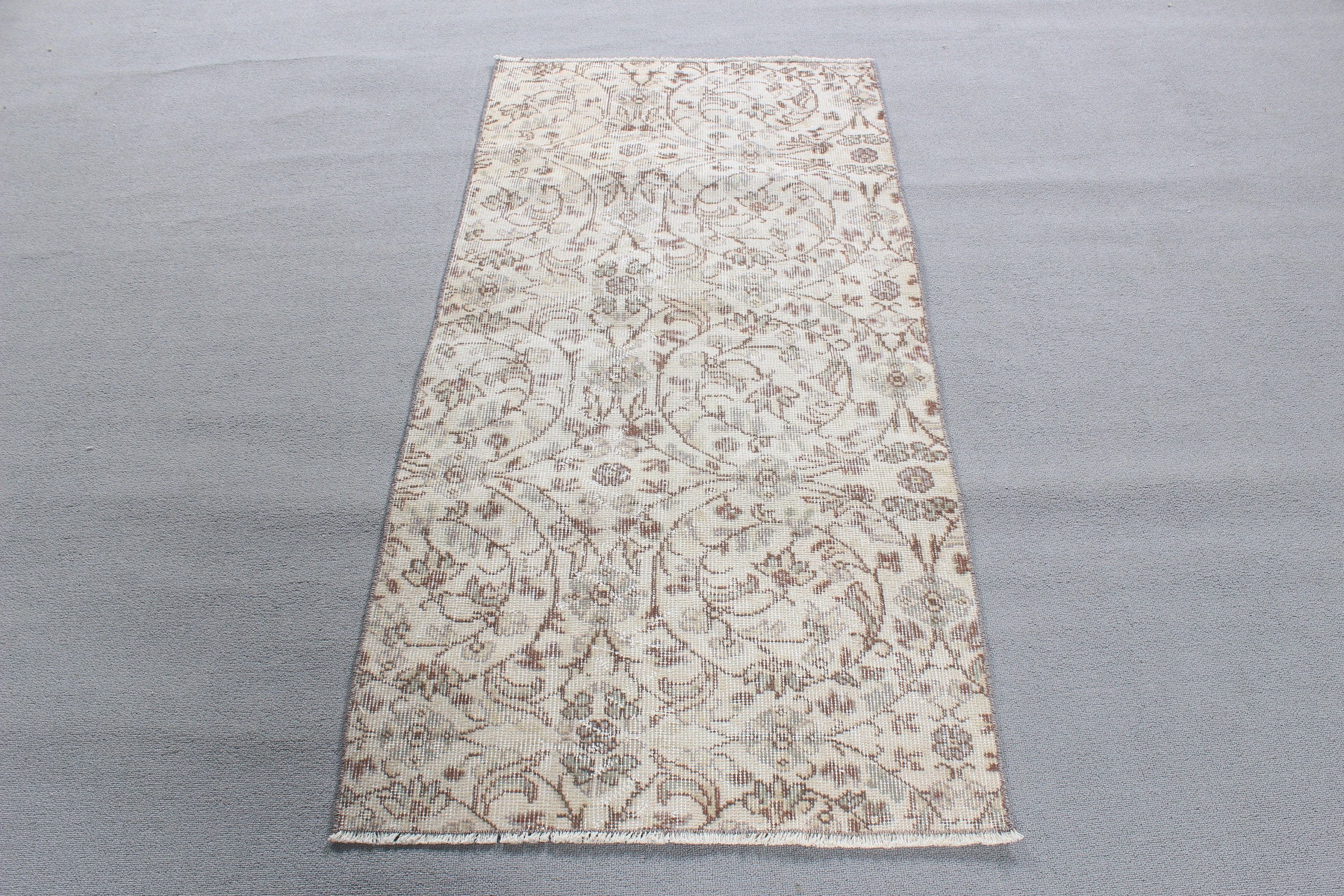 Turkish Rug, 2.5x5 ft Small Rugs, Flatweave Rug, Small Boho Rugs, Small Vintage Rug, Beige Boho Rugs, Vintage Rug