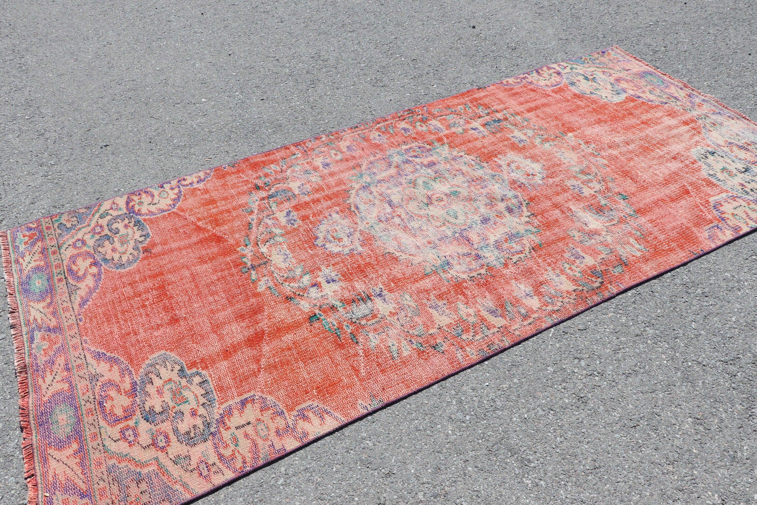 3.9x8.6 ft Area Rug, Vintage Rugs, Orange Cool Rugs, Indoor Rug, Cool Rug, Rugs for Indoor, Anatolian Rugs, Turkish Rug, Dining Room Rugs