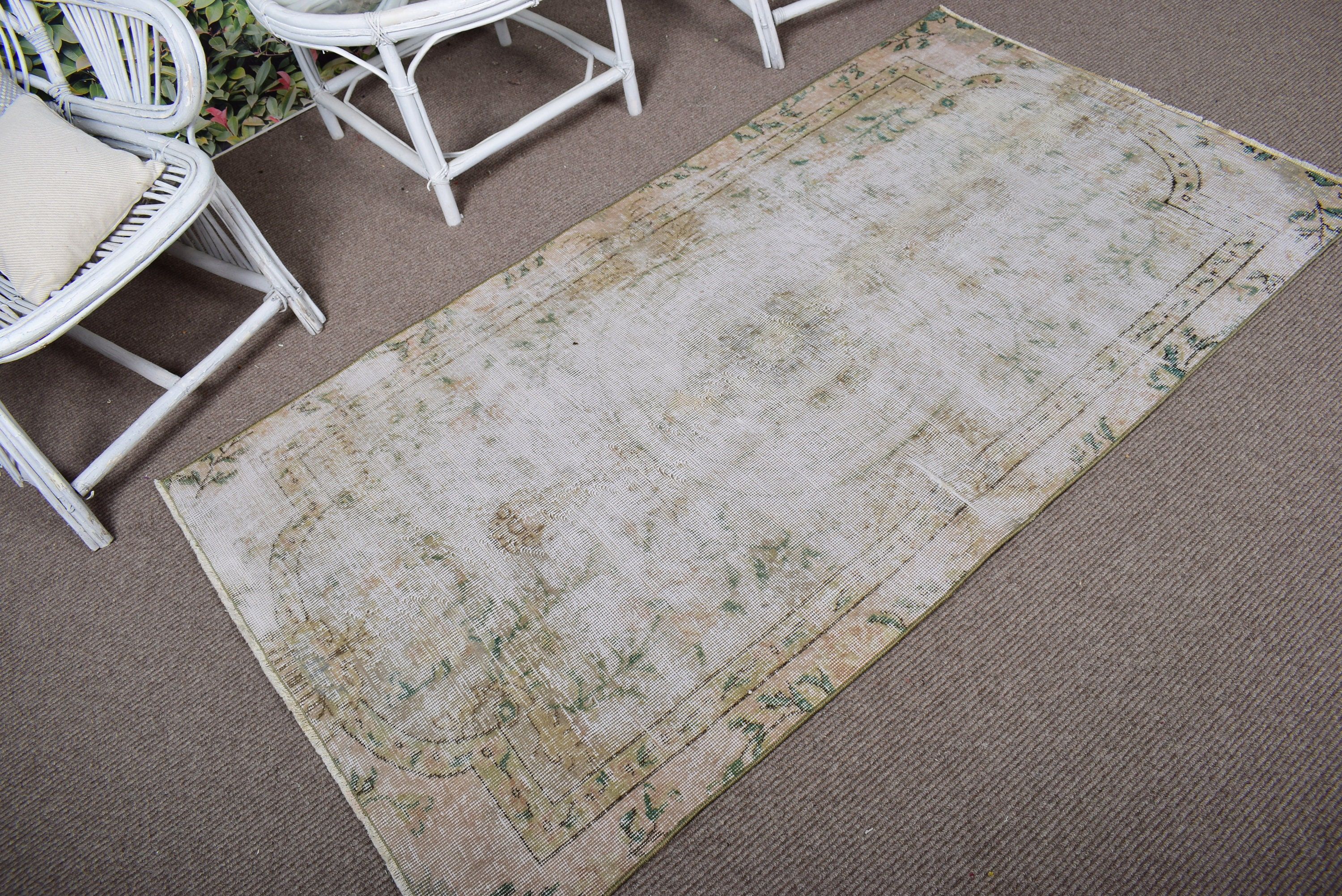 Modern Rug, Kitchen Rugs, Beige Cool Rugs, Turkish Rugs, Bedroom Rug, Vintage Rugs, Antique Rugs, 3.3x6.3 ft Accent Rug