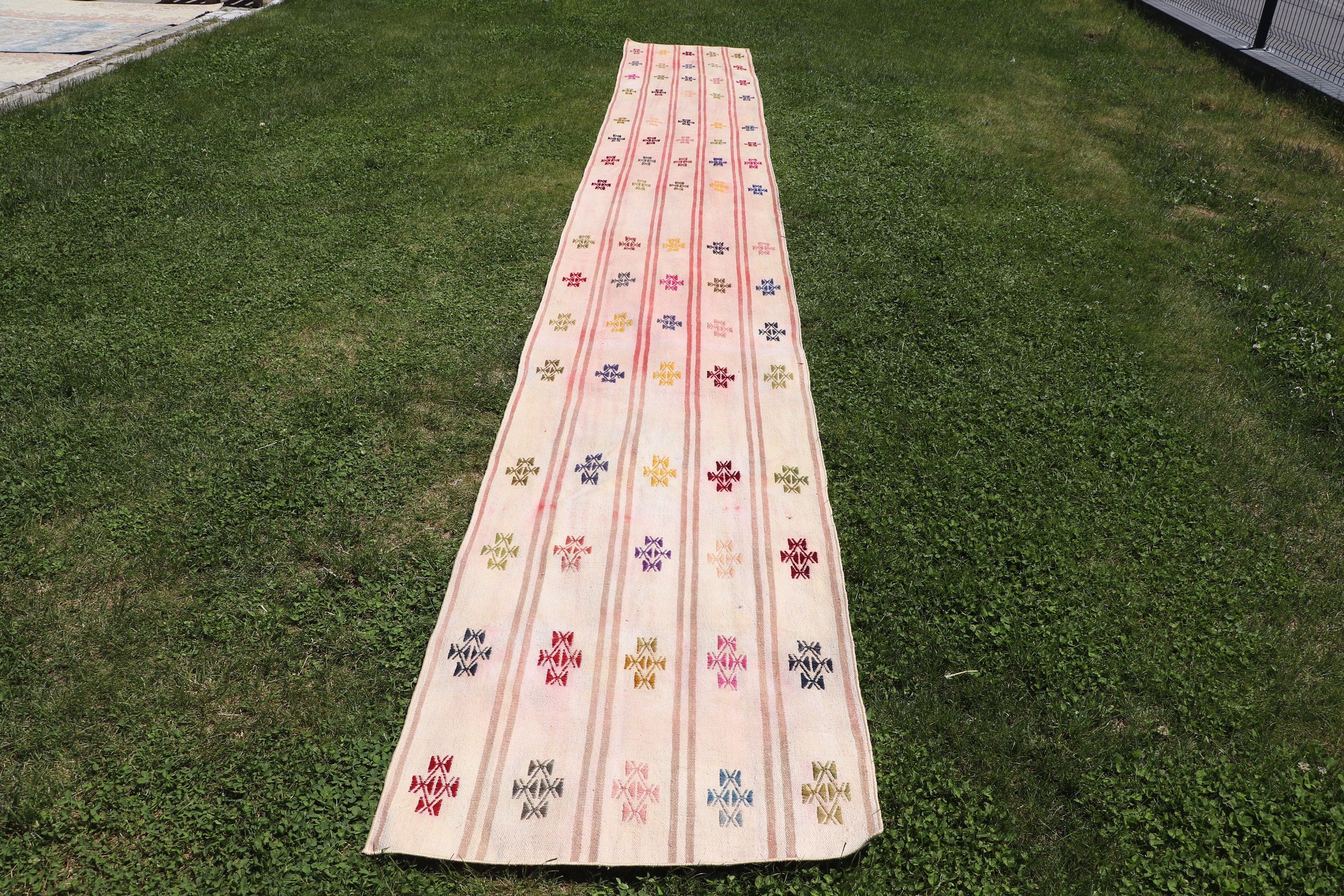 Luxury Rugs, Beige Statement Rug, Turkish Rugs, Bedroom Rugs, 2.5x19.3 ft Runner Rugs, Kitchen Rug, Kilim, Vintage Runner Rug, Vintage Rugs