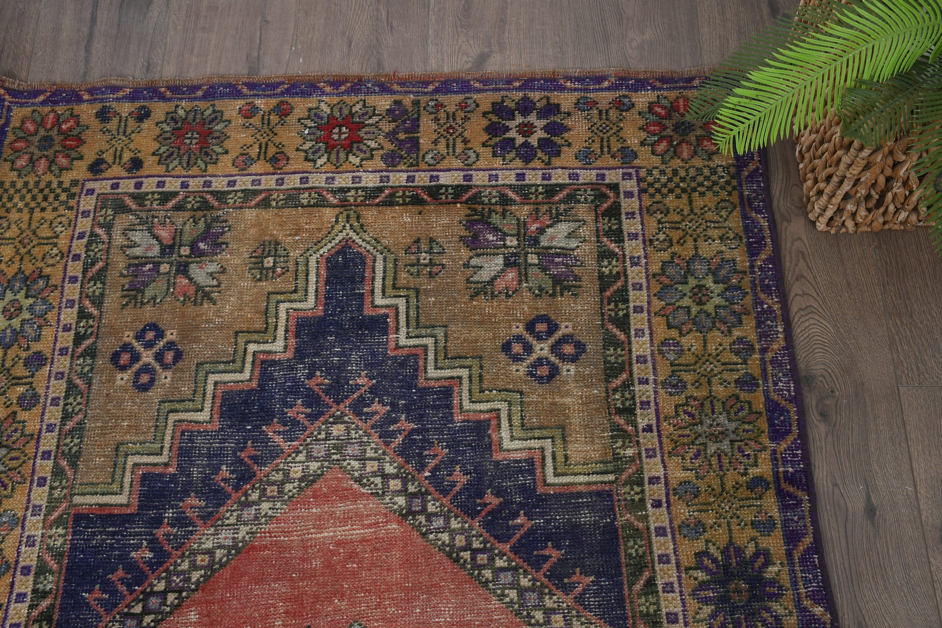 Yatak Odası Halısı, 3.6x6.2 ft Accent Halı, Türkiye Halısı, Çocuk Odası Halıları, Türk Halısı, Vintage Halılar, Mor Yün Halı, Mutfak Halısı, Oushak Halısı