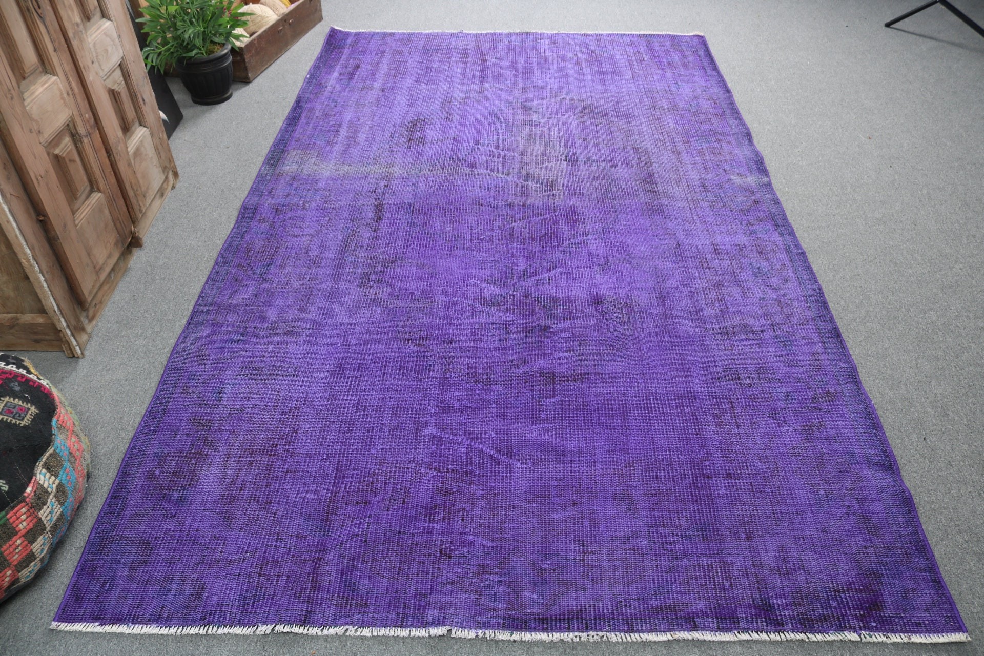 Turkish Rug, Vintage Rugs, 5.4x9.3 ft Large Rugs, Purple Wool Rugs, Wool Rugs, Dining Room Rug, Statement Rug, Ethnic Rug, Living Room Rug