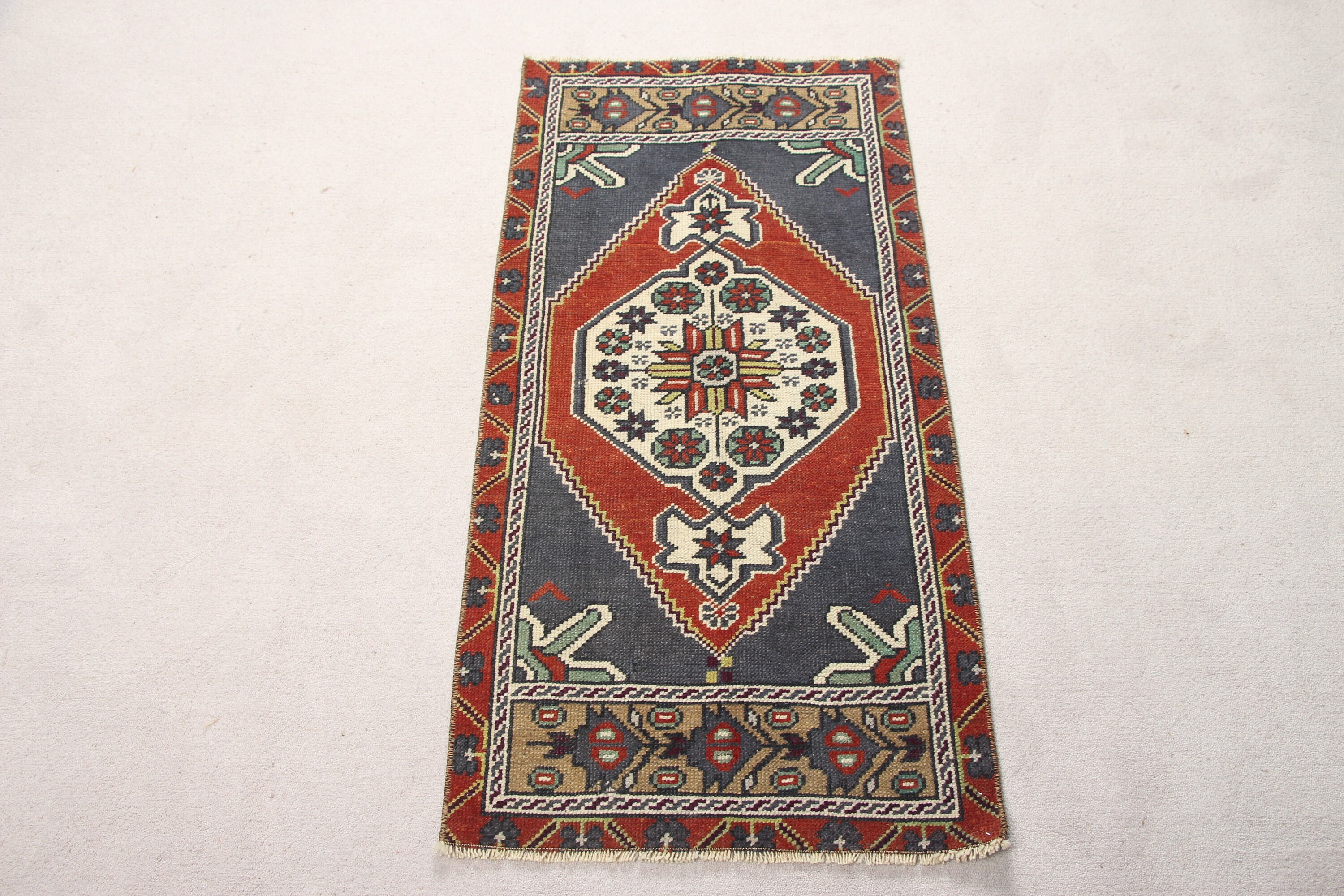 Brown Oushak Rug, Kitchen Rug, Moroccan Rug, Nursery Rugs, Rugs for Entry, Bath Rugs, Turkish Rug, Vintage Rugs, 1.7x3.5 ft Small Rugs