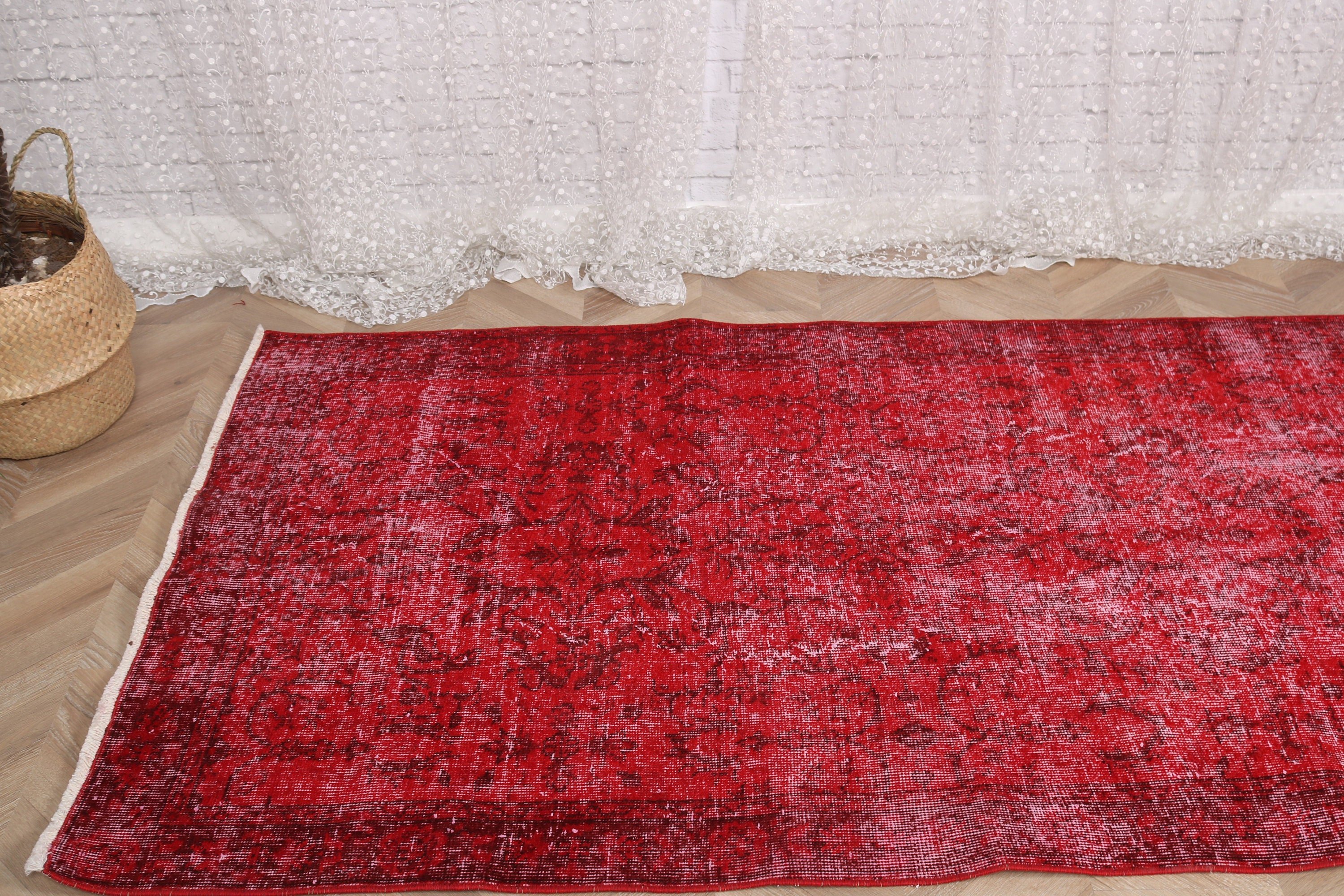 Vintage Rugs, Red  4.7x6.7 ft Area Rugs, Vintage Area Rugs, Boho Rugs, Flatweave Rugs, Bedroom Rugs, Turkish Rug, Exotic Rugs