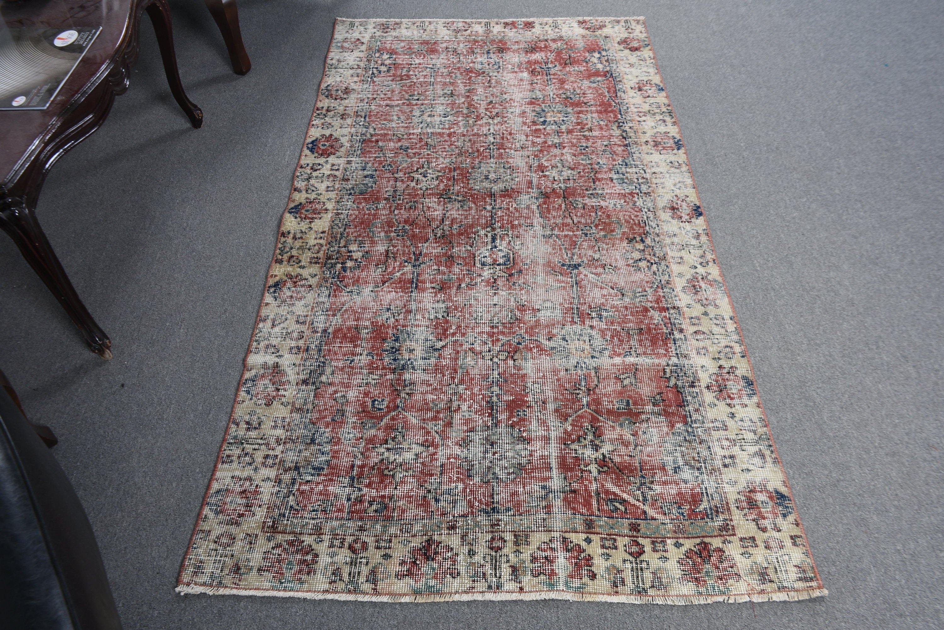 Neutral Rugs, Red Oriental Rugs, Nursery Rug, Vintage Rugs, Bedroom Rug, Turkish Rug, 3.4x6.3 ft Accent Rugs, Ethnic Rug, Kitchen Rug