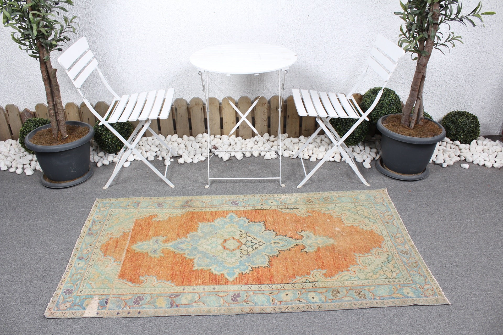 2.9x5.5 ft Accent Rugs, Orange Kitchen Rugs, Nursery Rug, Turkish Rugs, Entry Rug, Cute Rugs, Vintage Rug, Moroccan Rug, Oriental Rug