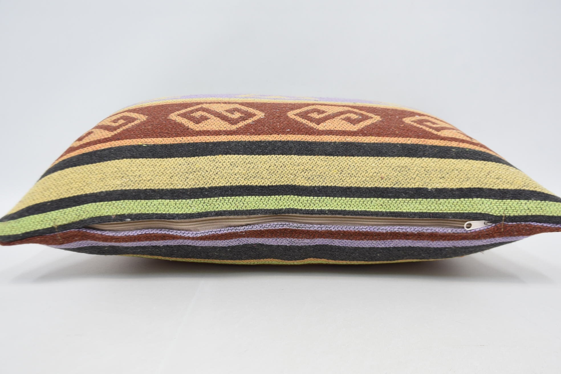 Pillow for Couch, 16"x24" Yellow Cushion, Turkish Kilim Pillow, Vintage Kilim Throw Pillow, Wholesale Cushion Cover