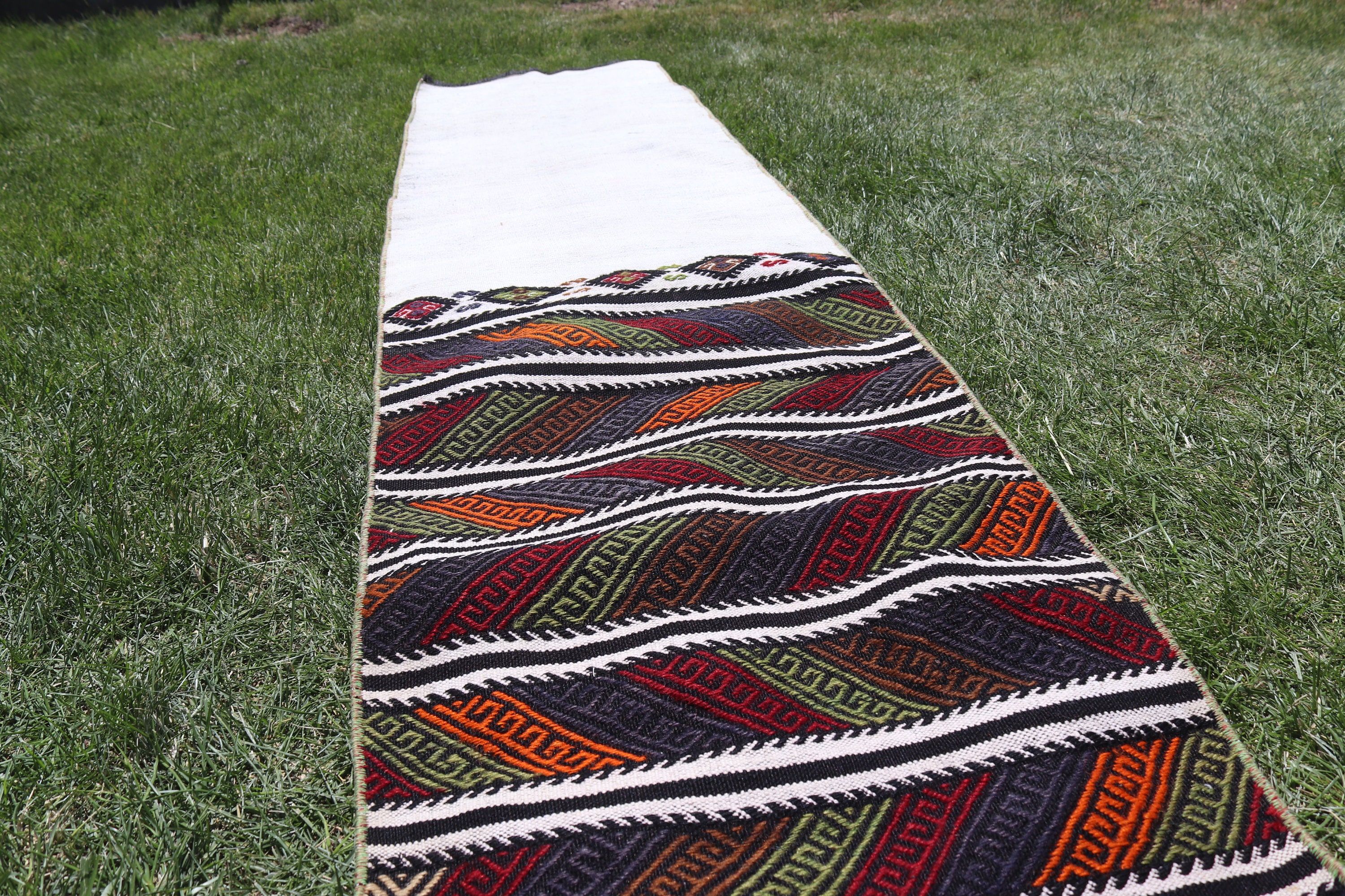 Açıklama Halısı, Vintage Halılar, Koridor Halıları, Mutfak Halıları, Türk Halıları, 1.6x7.5 ft Runner Halıları, Gökkuşağı Boho Halıları, Kilim