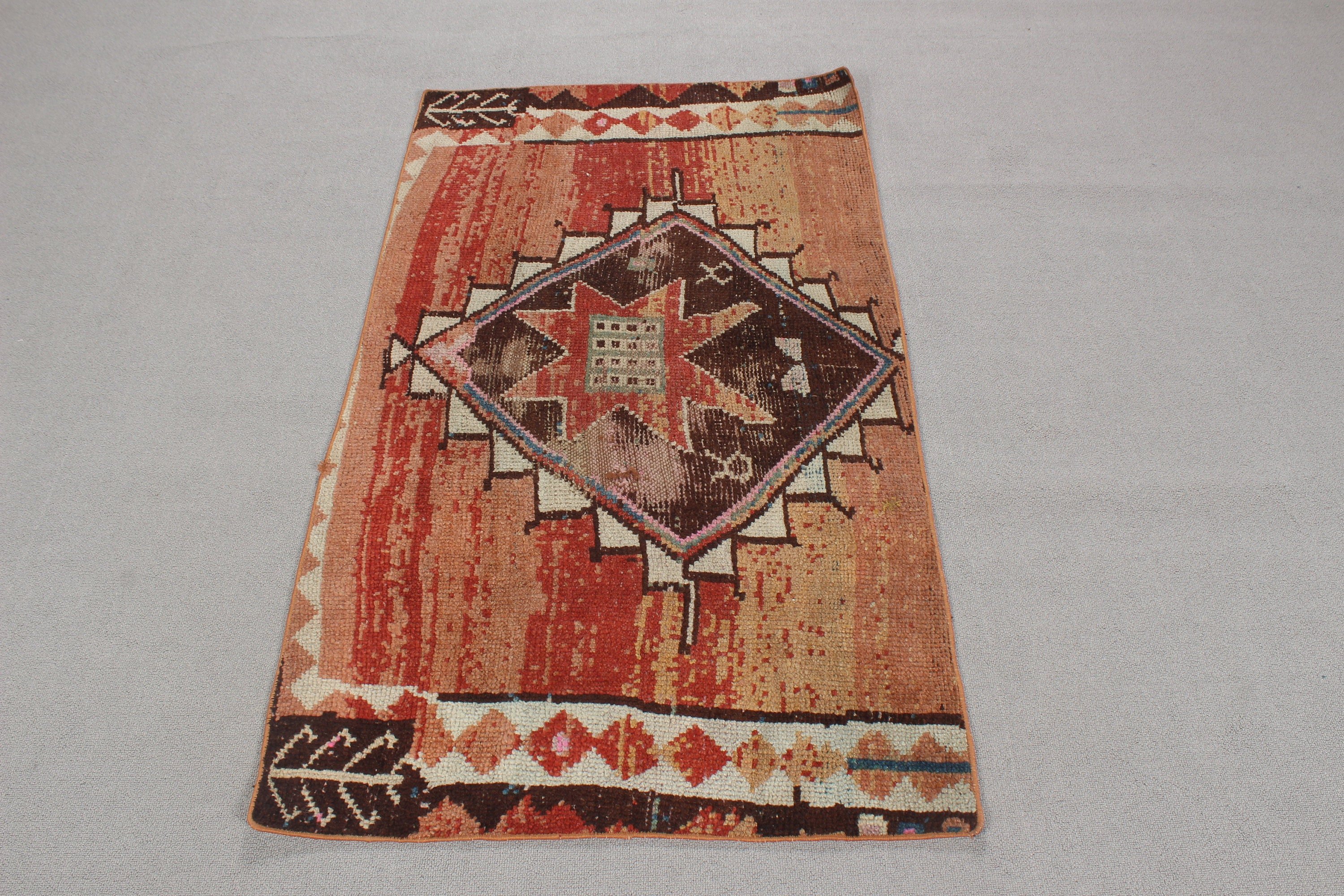 Vintage Rugs, Rugs for Door Mat, Brown Kitchen Rugs, Bohemian Rug, Oriental Rug, Kitchen Rug, Bath Rugs, Turkish Rugs, 2.7x4.7 ft Small Rug