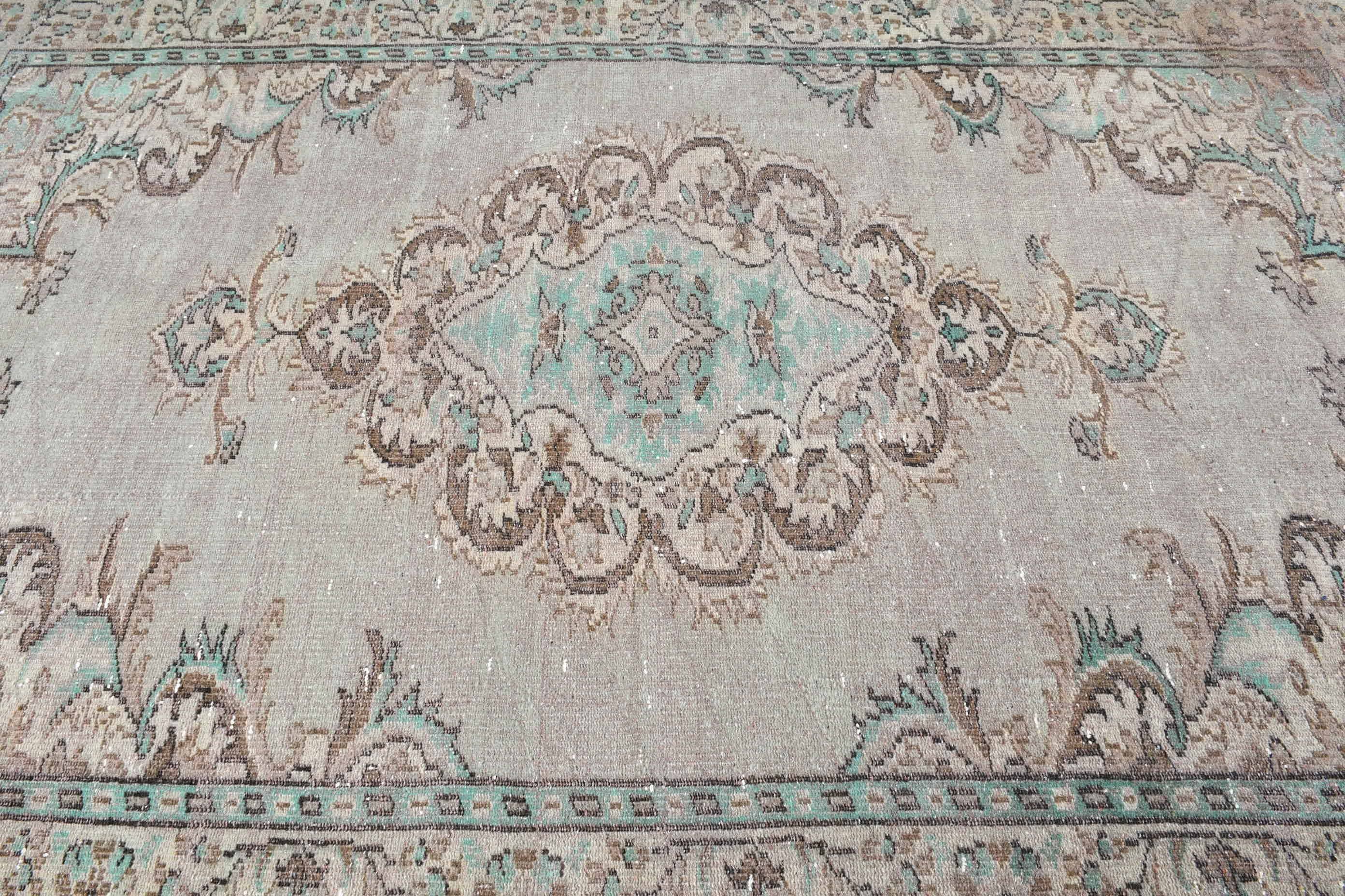 Türk Halısı, Yün Halılar, Ev Dekor Halısı, Yatak Odası Halıları, Yeşil Yatak Odası Halıları, 6.5x9.4 ft Büyük Halı, Vintage Halı, Salon Halıları, Göçebe Halıları