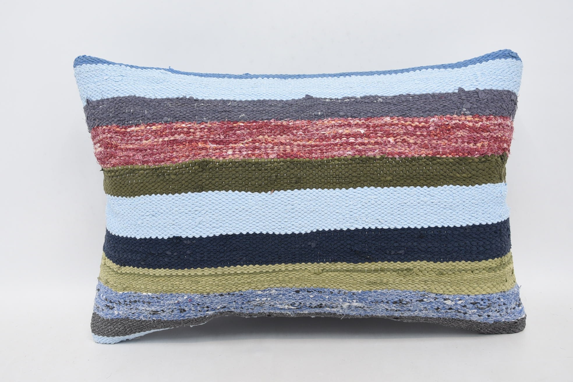 16"x24" Blue Cushion, Couch Cushion Case, Ethnical Kilim Rug Pillow, Gift Pillow, Home Decor Pillow, Vintage Pillow Case, Couch Cushion