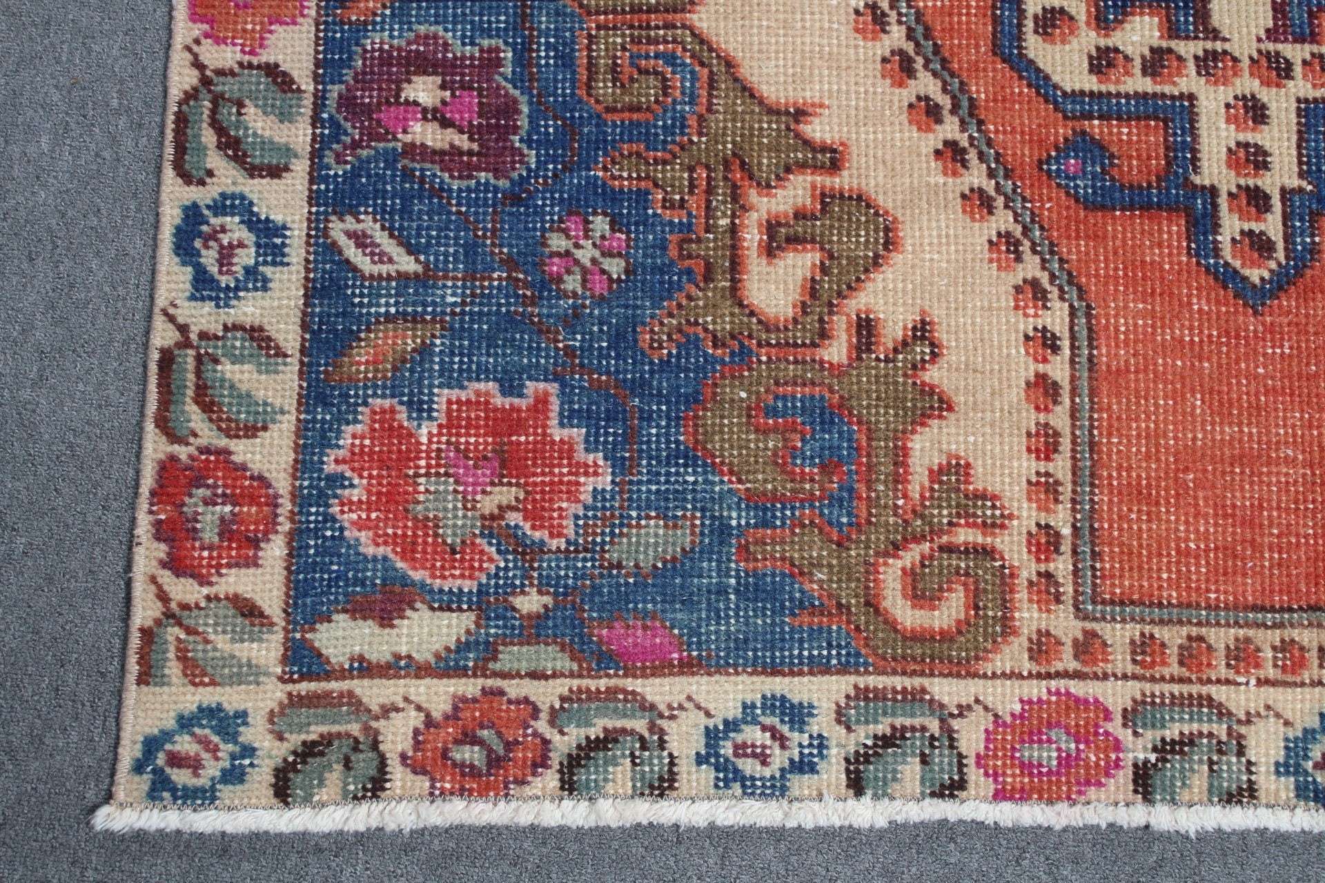 Oriental Rugs, Turkish Rug, Vintage Rugs, Muted Rug, 4.2x7.4 ft Area Rugs, Red Home Decor Rugs, Rugs for Floor, Cool Rug, Dining Room Rug