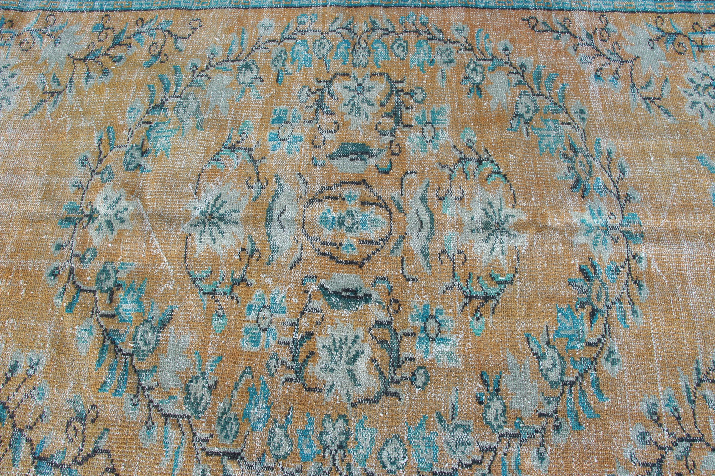 Bedroom Rug, Anatolian Rug, Vintage Rug, Dining Room Rugs, Turkish Rug, 5.2x7.7 ft Large Rugs, Orange Antique Rug, Art Rugs, Kitchen Rug