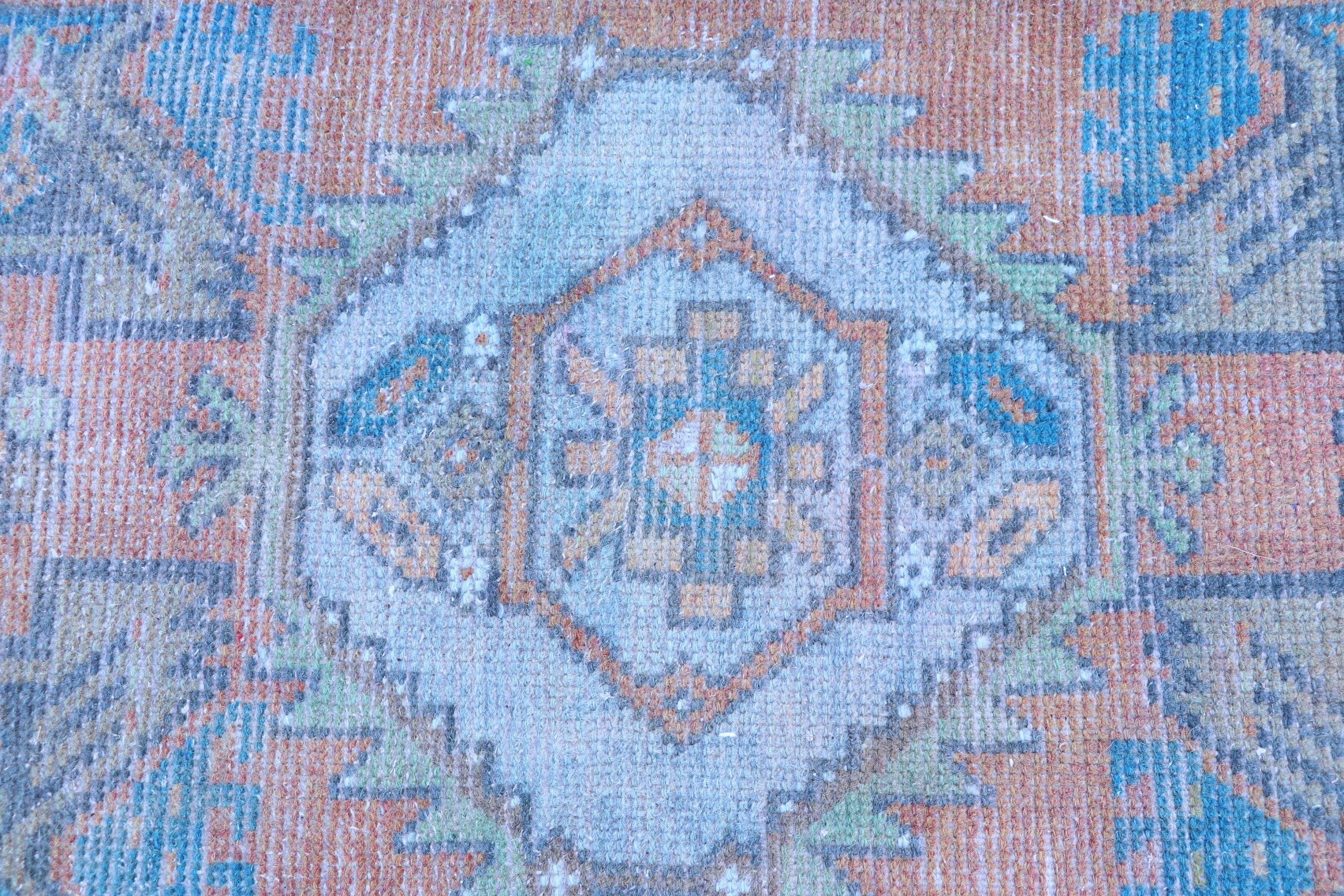 1.5x3 ft Small Rugs, Turkish Rug, Floor Rugs, Car Mat Rugs, Orange Kitchen Rug, Vintage Rugs, Flatweave Rug, Modern Rug, Small Vintage Rug