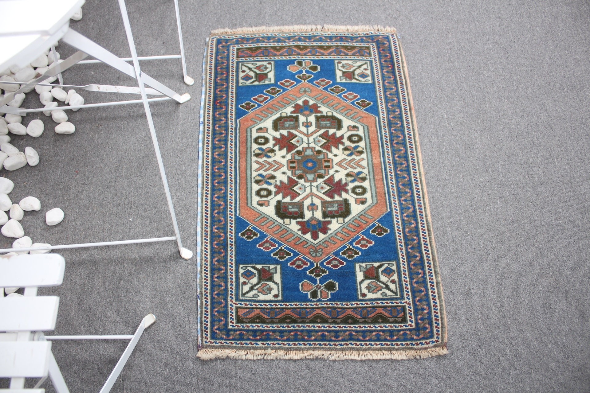 Antique Rugs, Moroccan Rug, Blue Floor Rug, Wall Hanging Rug, Bathroom Rug, Nomadic Rug, Vintage Rug, 1.8x2.8 ft Small Rug, Turkish Rugs