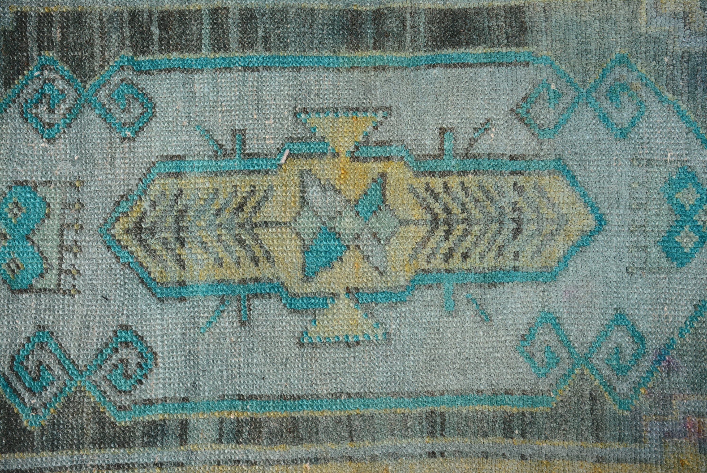 Cool Rug, 1.8x3.8 ft Small Rug, Turkish Rug, Bathroom Rug, Wall Hanging Rug, Floor Rugs, Wedding Rugs, Vintage Rug, Green Moroccan Rugs