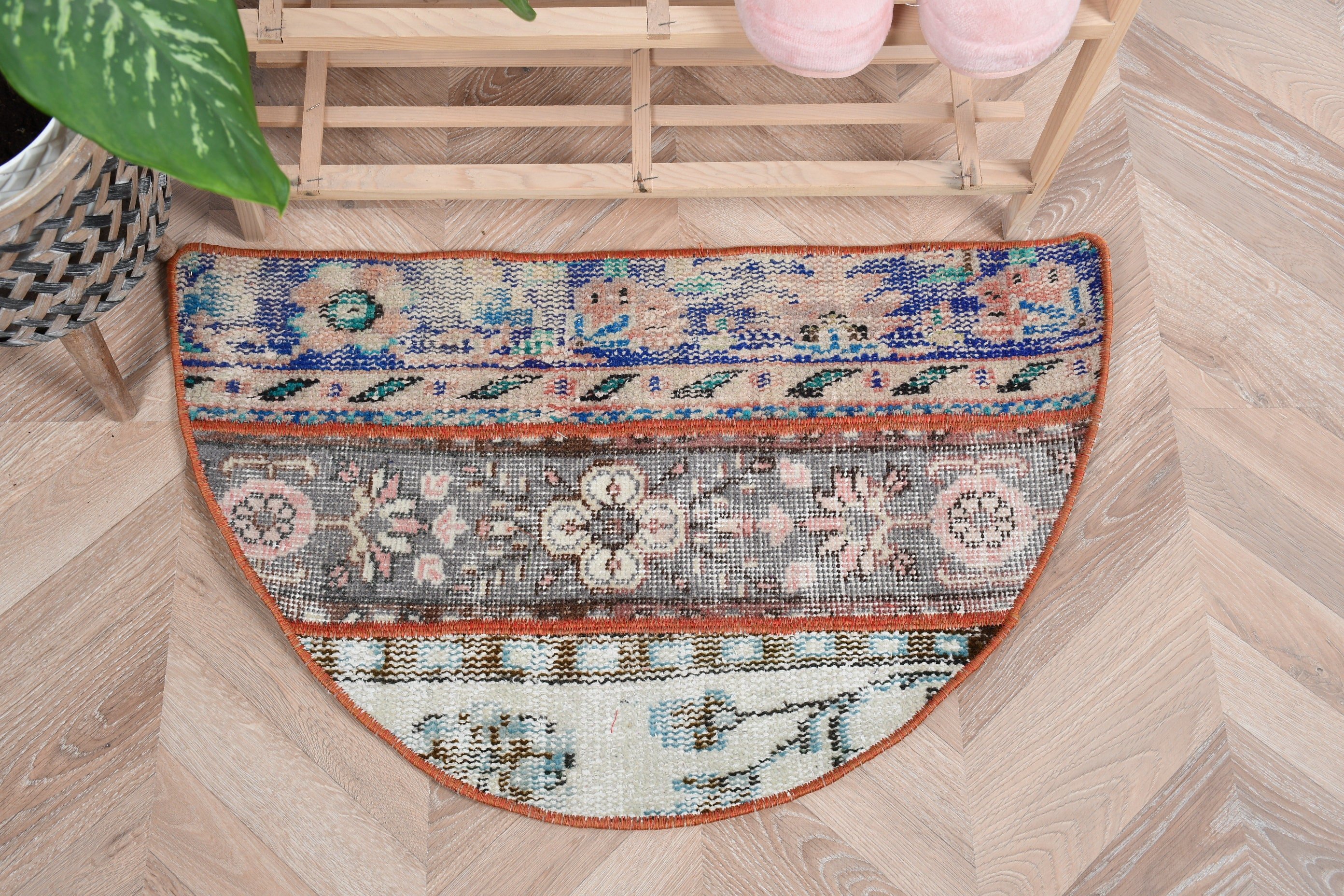 Aztec Rug, Moroccan Rug, Antique Rugs, Beige Wool Rugs, Bathroom Rug, Vintage Rug, 2.5x1.5 ft Small Rug, Turkish Rugs, Rugs for Kitchen