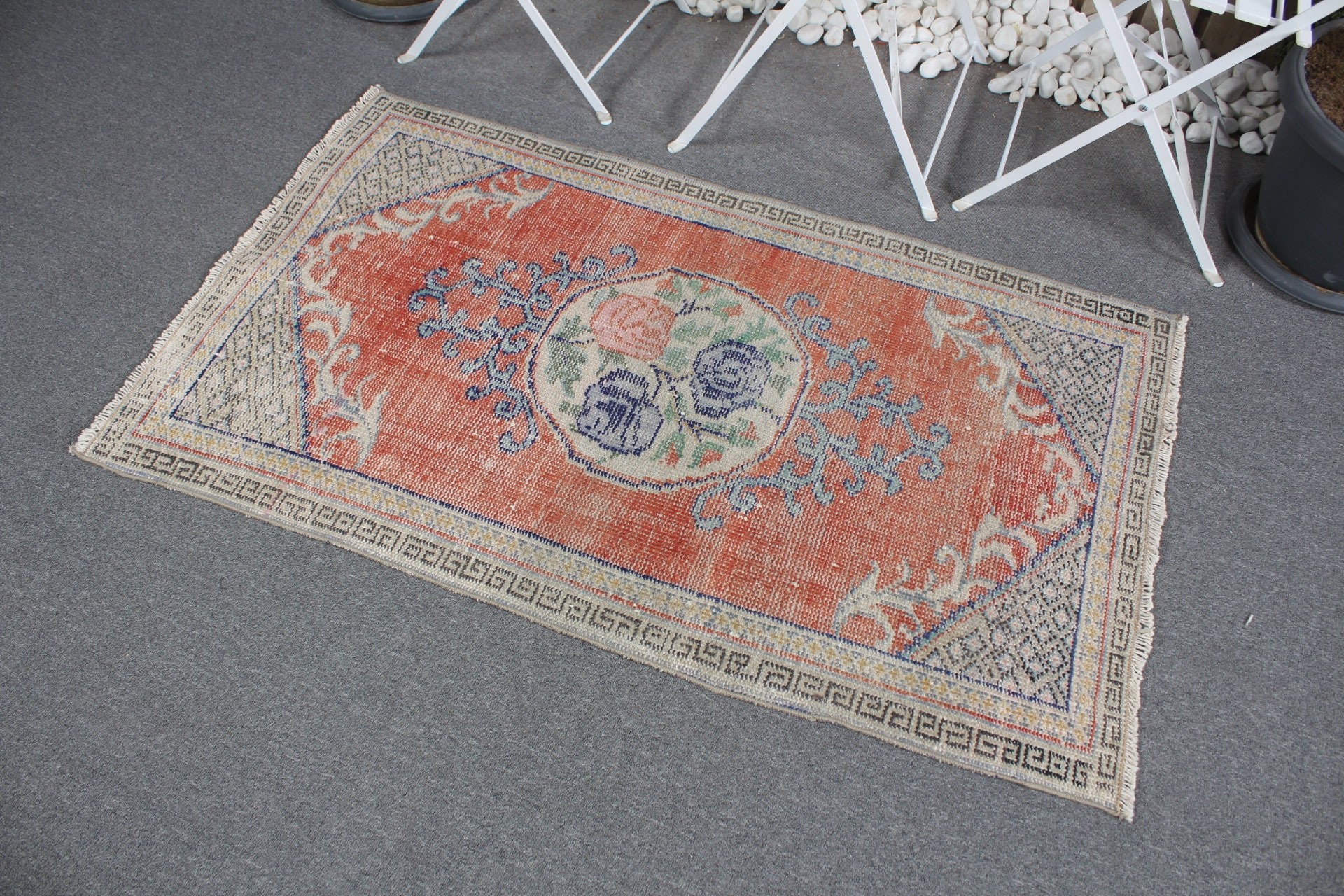 Bedroom Rug, Turkish Rug, Vintage Rug, 2.7x4.6 ft Small Rug, Red Cool Rugs, Anatolian Rugs, Home Decor Rugs, Rugs for Bath, Bath Rug