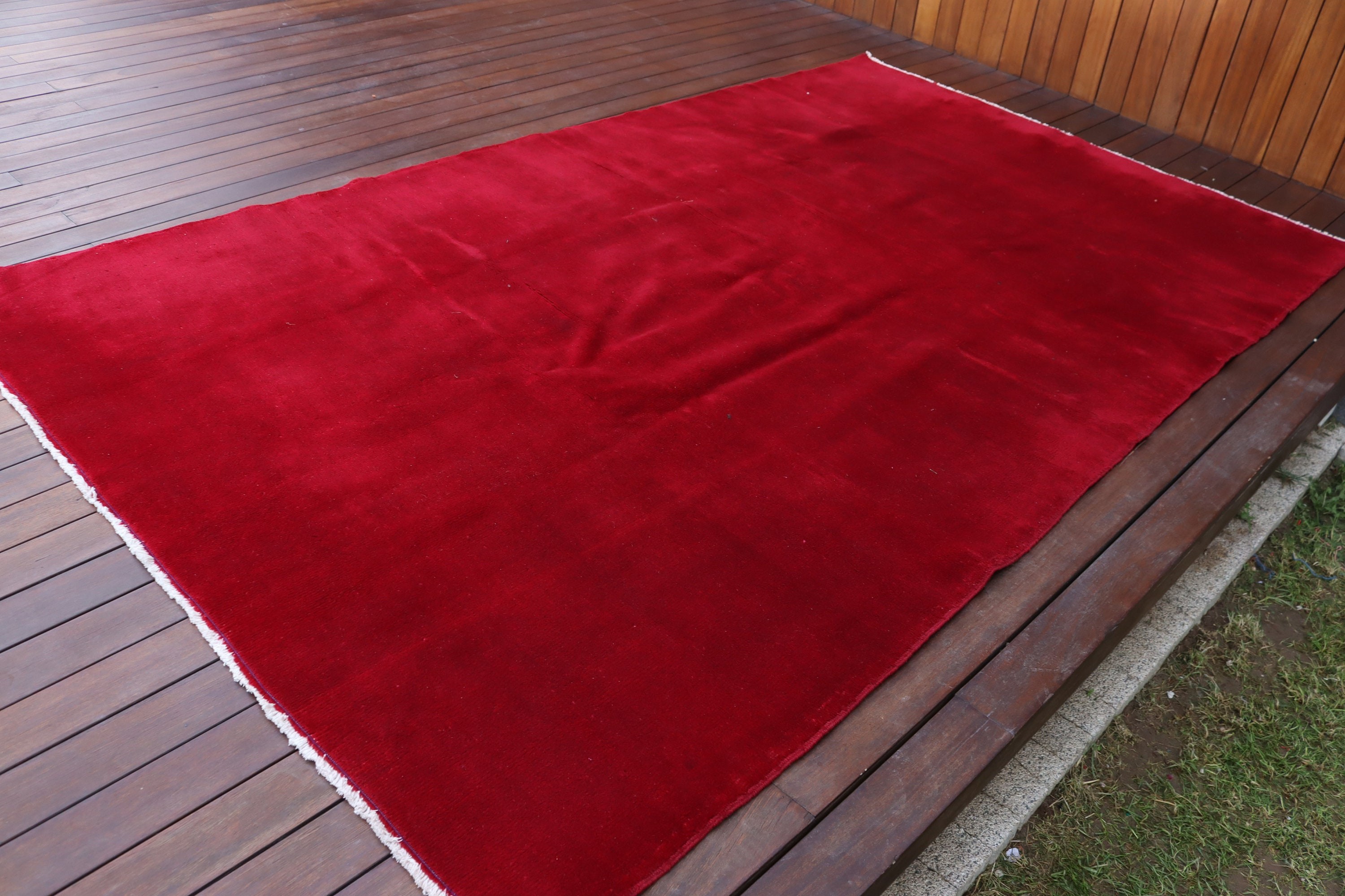 Large Vintage Rug, 5.7x8.8 ft Large Rugs, Organic Rug, Floor Rugs, Red Boho Rug, Modern Rug, Turkish Rug, Vintage Rugs, Large Oushak Rug