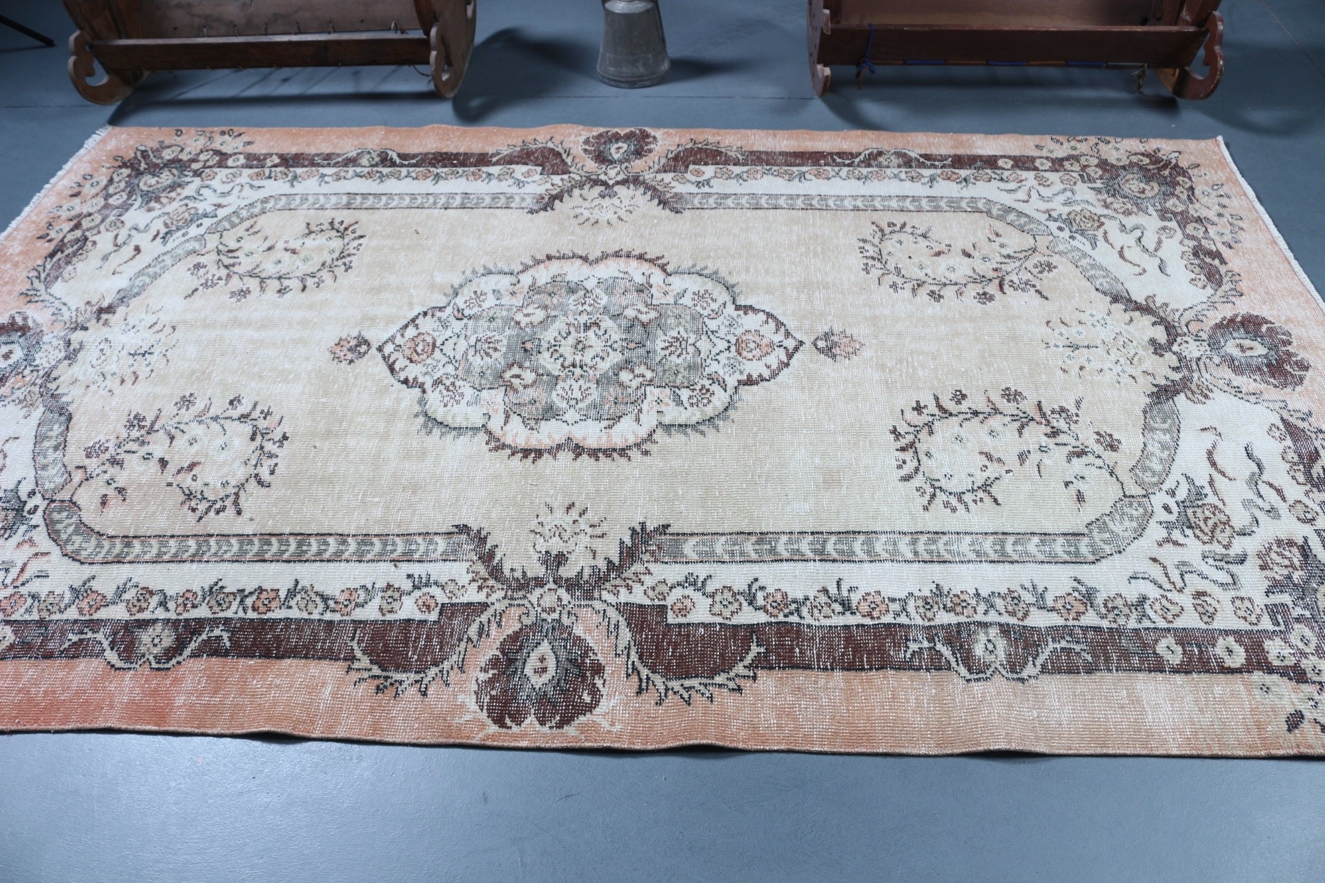 Salon Rugs, Floor Rug, Living Room Rugs, Turkish Rug, 5.5x9.3 ft Large Rug, Muted Rug, Beige Moroccan Rug, Kitchen Rug, Vintage Rugs