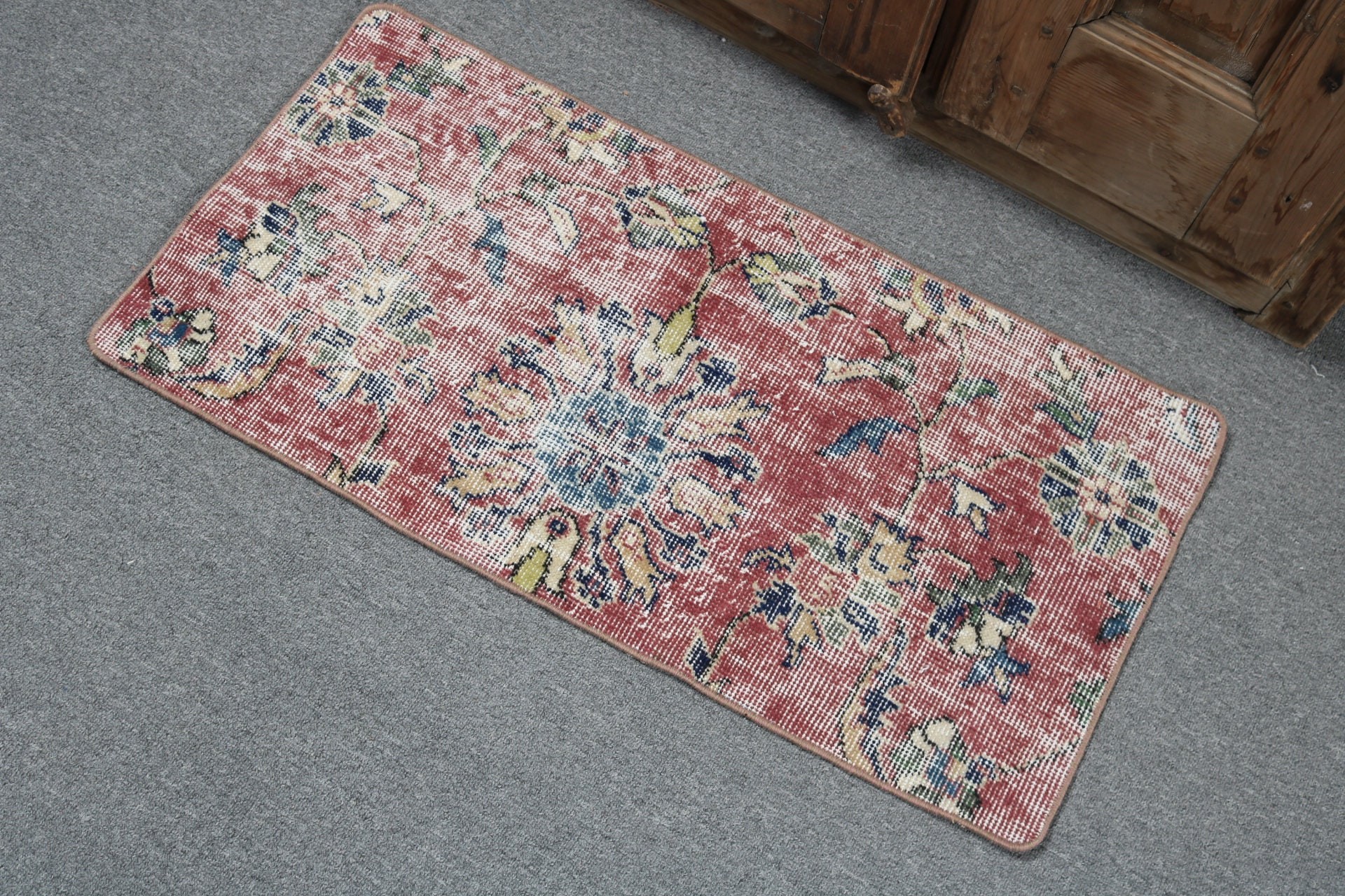 Küçük Boho Halı, Mor Ev Dekor Halıları, Vintage Halılar, 1.5x2.9 ft Küçük Halı, Türk Halısı, Ev Dekor Halıları, Yatak Odası Halıları, Giriş Halısı