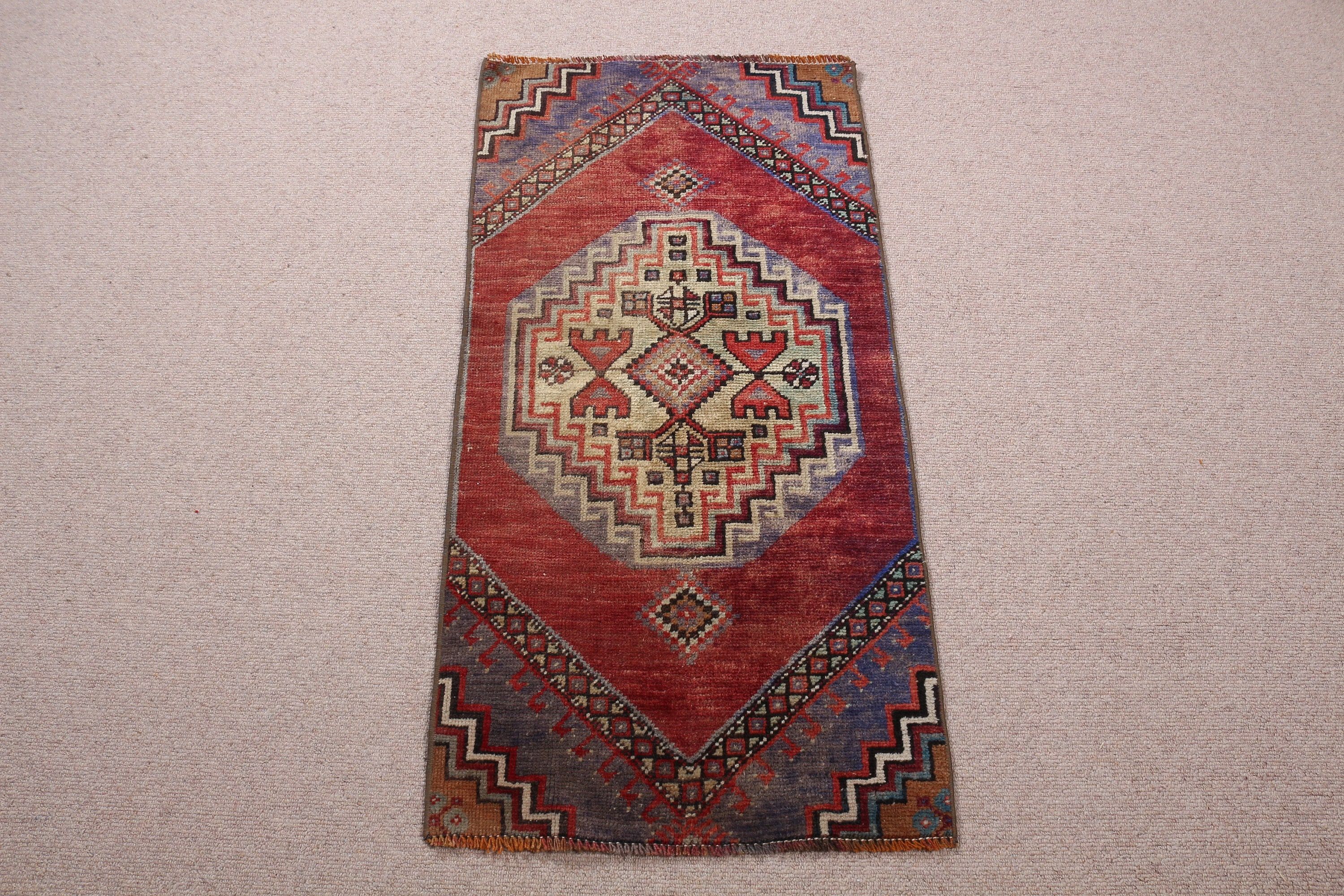 Ev Dekor Halısı, Yatak Odası Halısı, Türk Halısı, Eski Halı, Bej Oushak Halısı, Vintage Halı, Boho Halısı, Banyo Halıları, 1.8x3.6 ft Küçük Halılar