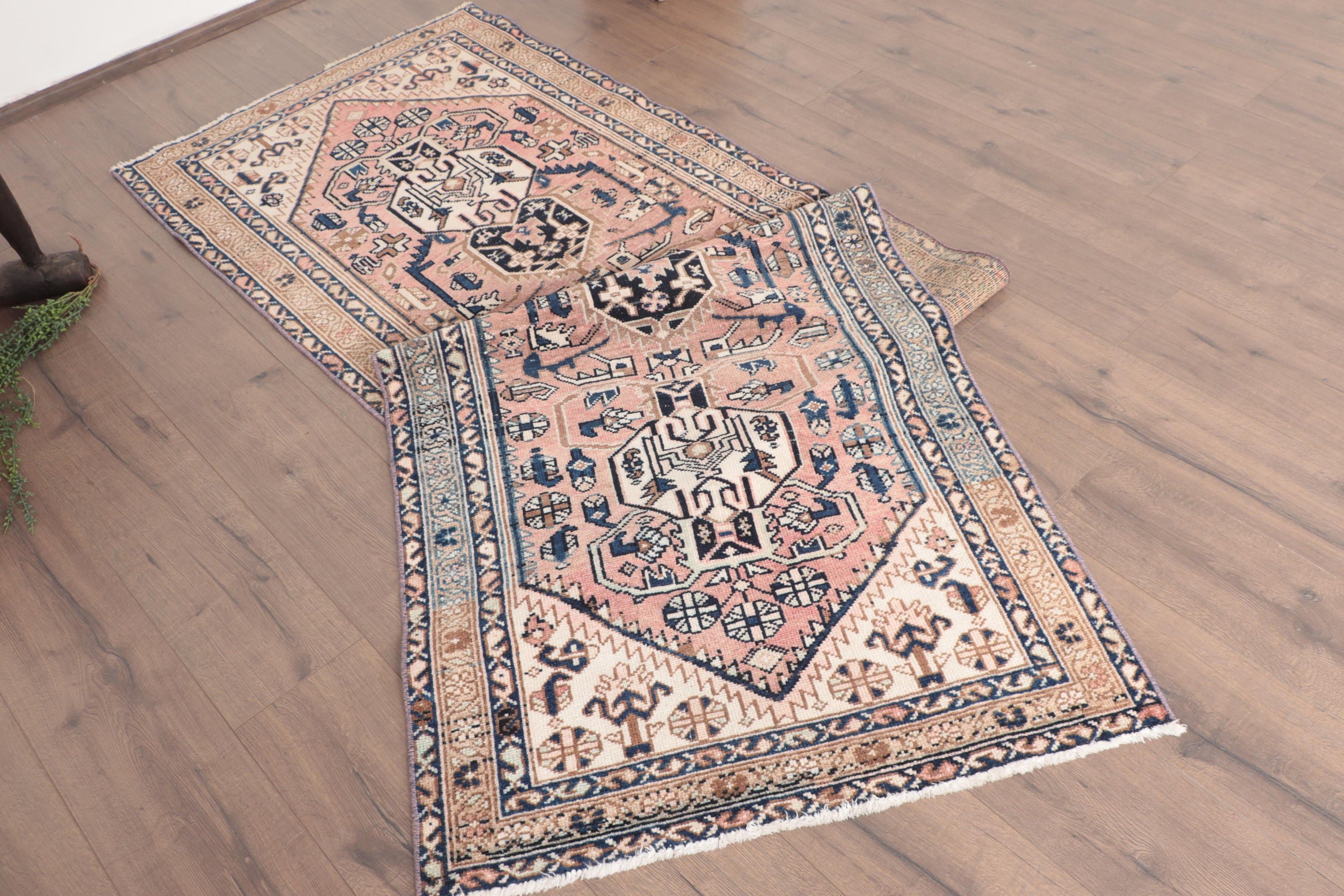 Modern Halılar, Türk Halısı, Vintage Halılar, Pembe Ev Dekorasyonu Halıları, 3x9.5 ft Runner Halıları, Lüks Halılar, Uzun Yolluk Halısı, Koridor Halıları, Yer Halısı