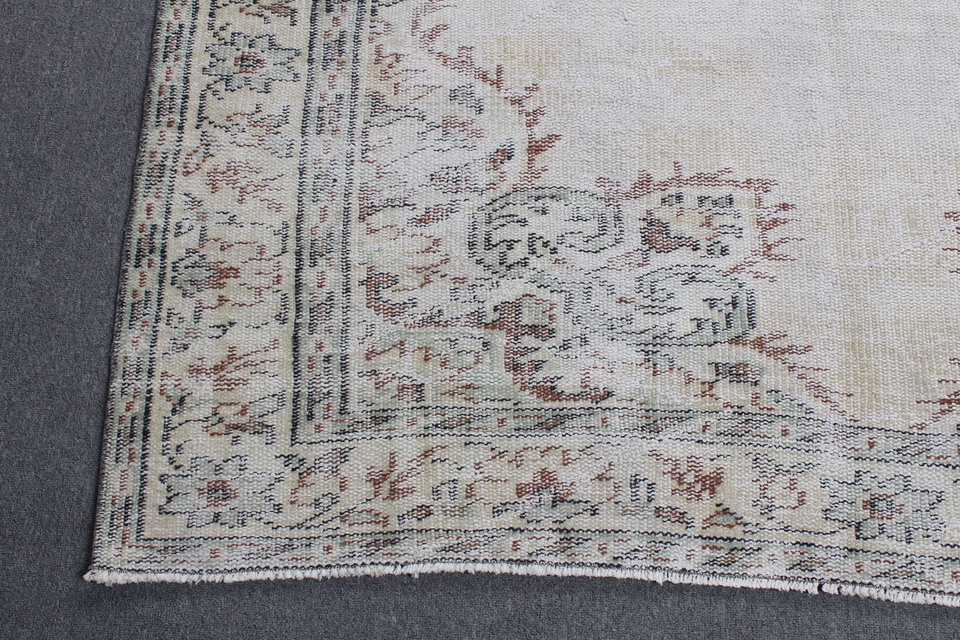 Anadolu Halısı, 5.1x8.6 ft Büyük Halı, Bej Anadolu Halısı, Oturma Odası Halısı, Salon Halısı, Vintage Halılar, Türk Halısı, Yer Halısı, Sanat Halısı