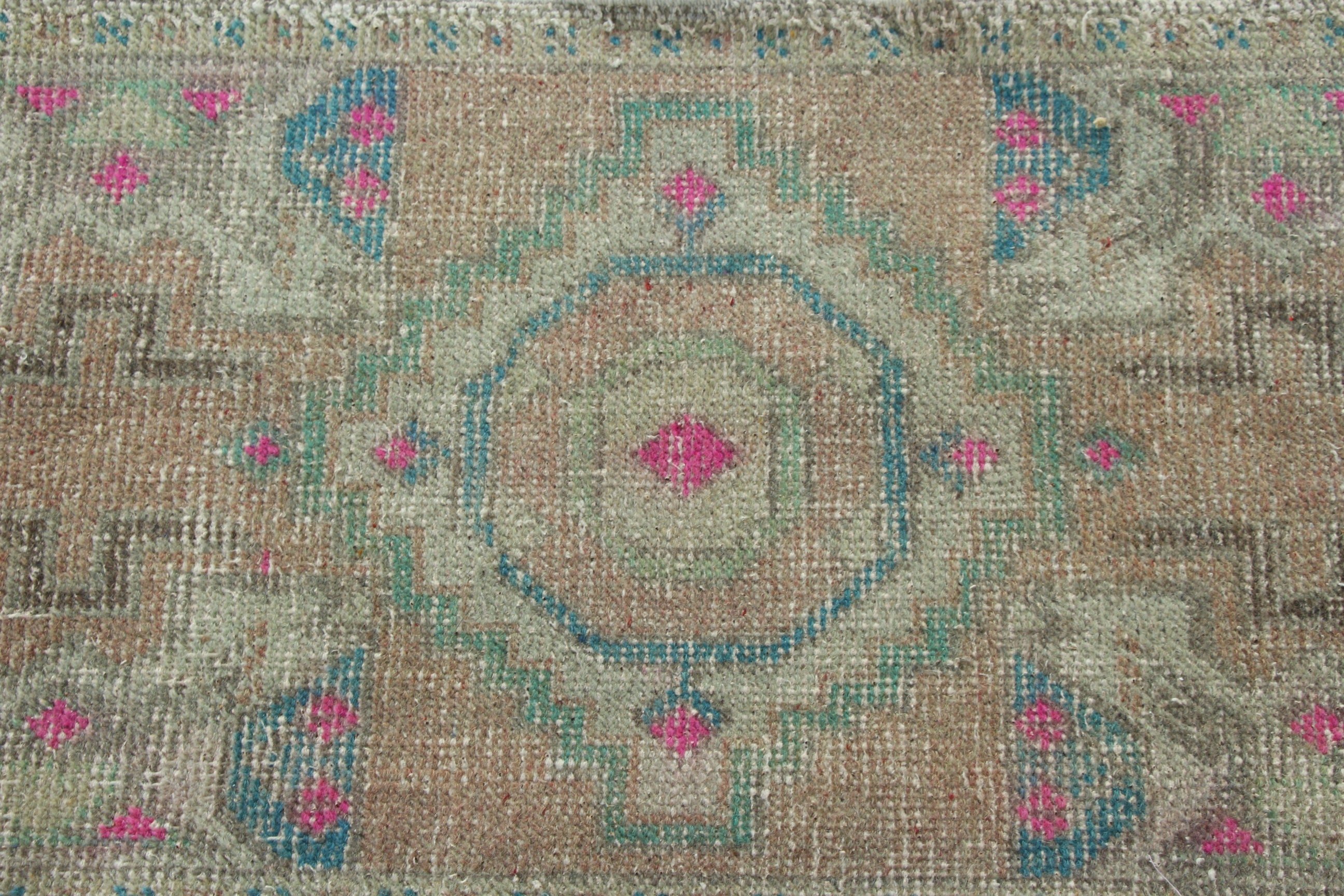 Banyo Halıları, Vintage Halılar, Türk Halısı, Paspas Halıları, El Dokuma Halı, Kahverengi Açıklama Halısı, 1.6x2.8 ft Küçük Halı, Modern Halı, Kabile Halıları