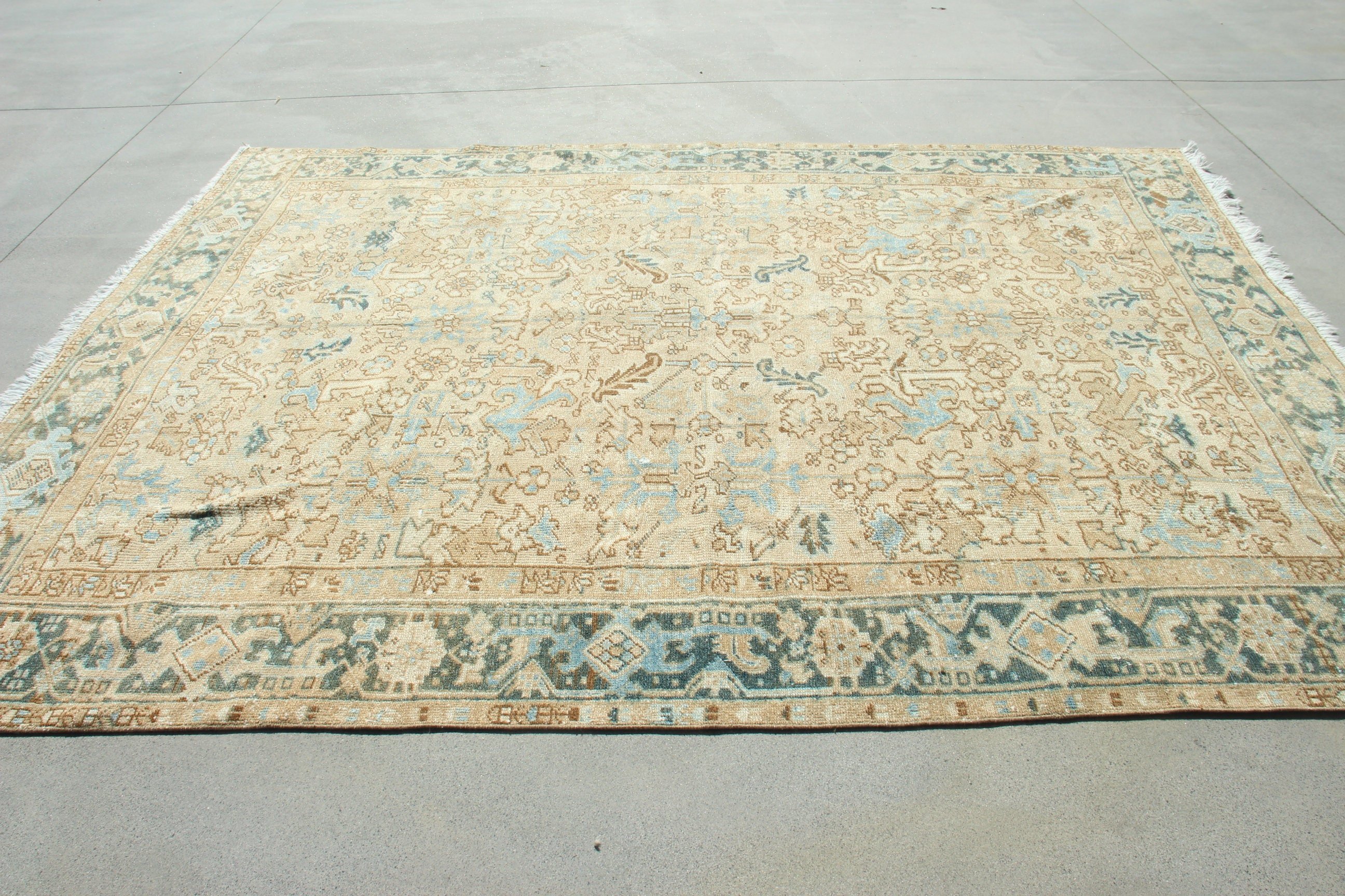 Floor Rugs, Turkish Rug, Brown Statement Rugs, Vintage Rugs, Oversize Vintage Rugs, 7.5x10.2 ft Oversize Rug, Saloon Rug, Home Decor Rugs