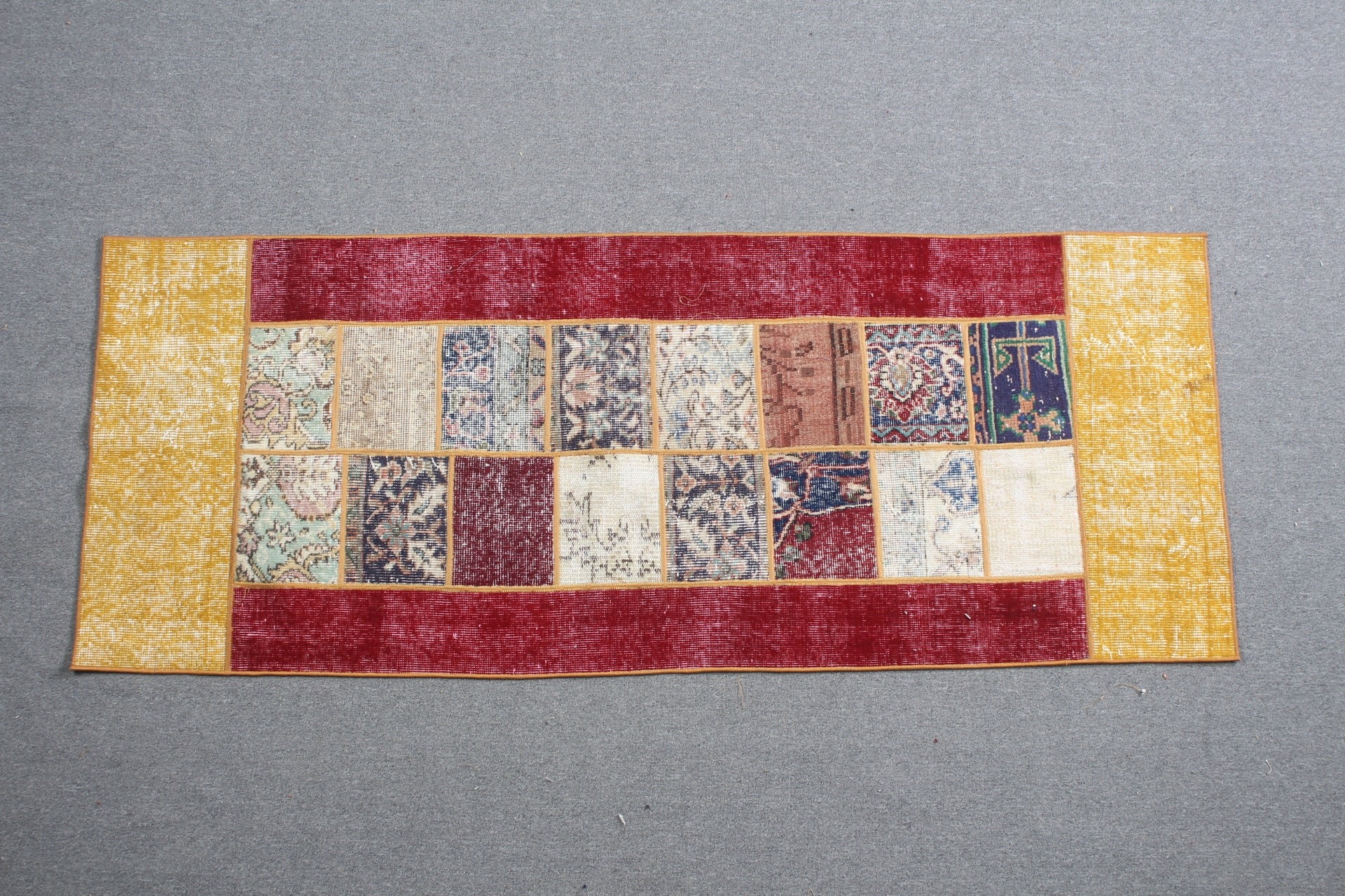 2.6x6.6 ft Runner Halı, Oryantal Halı, Koridor Halısı, Türk Halısı, Mutfak Halısı, Mutfak Halıları, Bej Fas Halısı, Vintage Halı, Merdiven Halısı