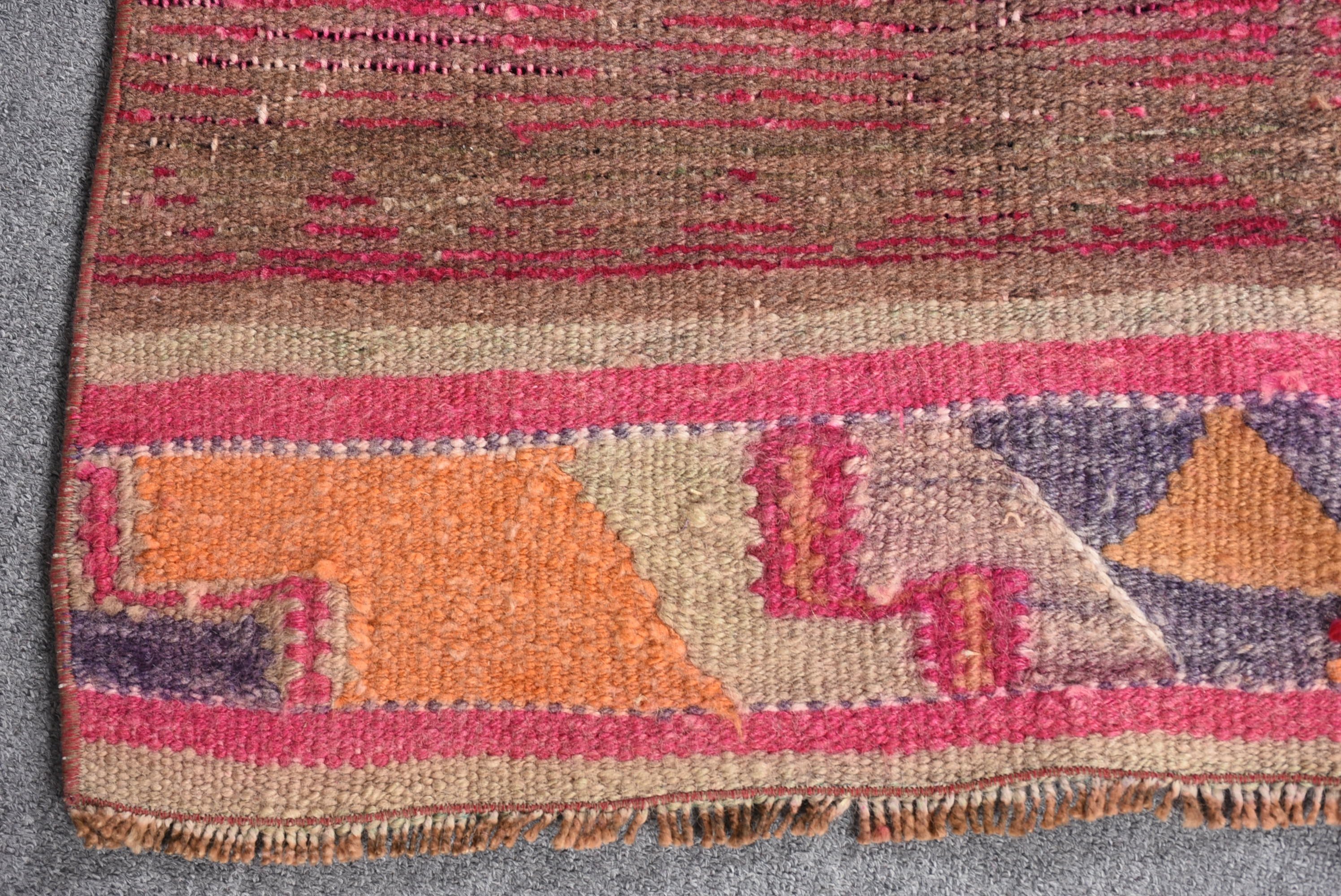 Red Moroccan Rug, Old Rug, 2.3x10.1 ft Runner Rugs, Rugs for Hallway, Oriental Rug, Corridor Rug, Vintage Rug, Turkish Rugs, Anatolian Rugs
