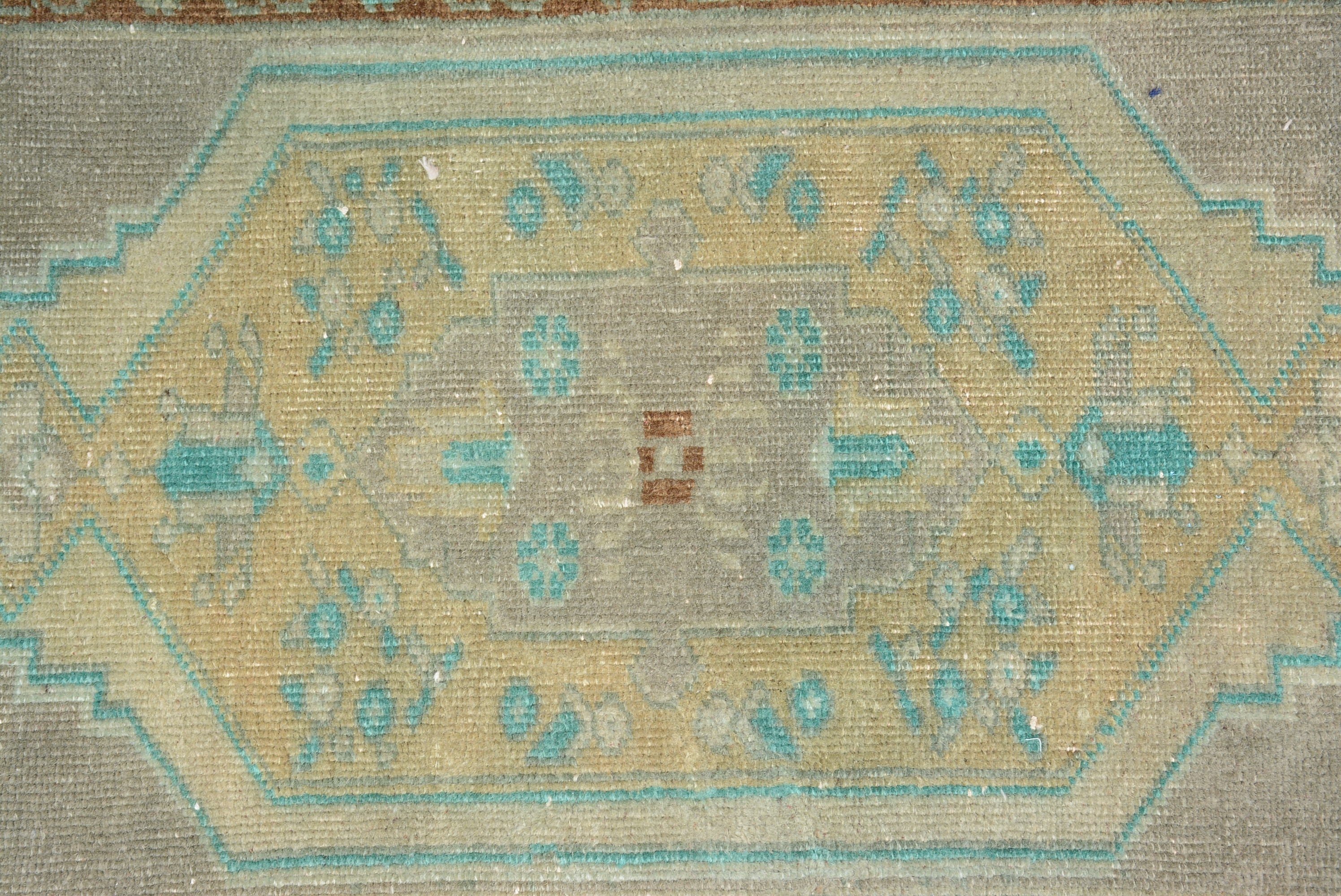 Kapı Paspası Halısı, Türk Halıları, 1.8x3.1 ft Küçük Halı, Yeşil Oushak Halısı, Vintage Halılar, Çocuk Halısı, Havalı Halılar, Kapı Paspası Halıları, Anadolu Halısı