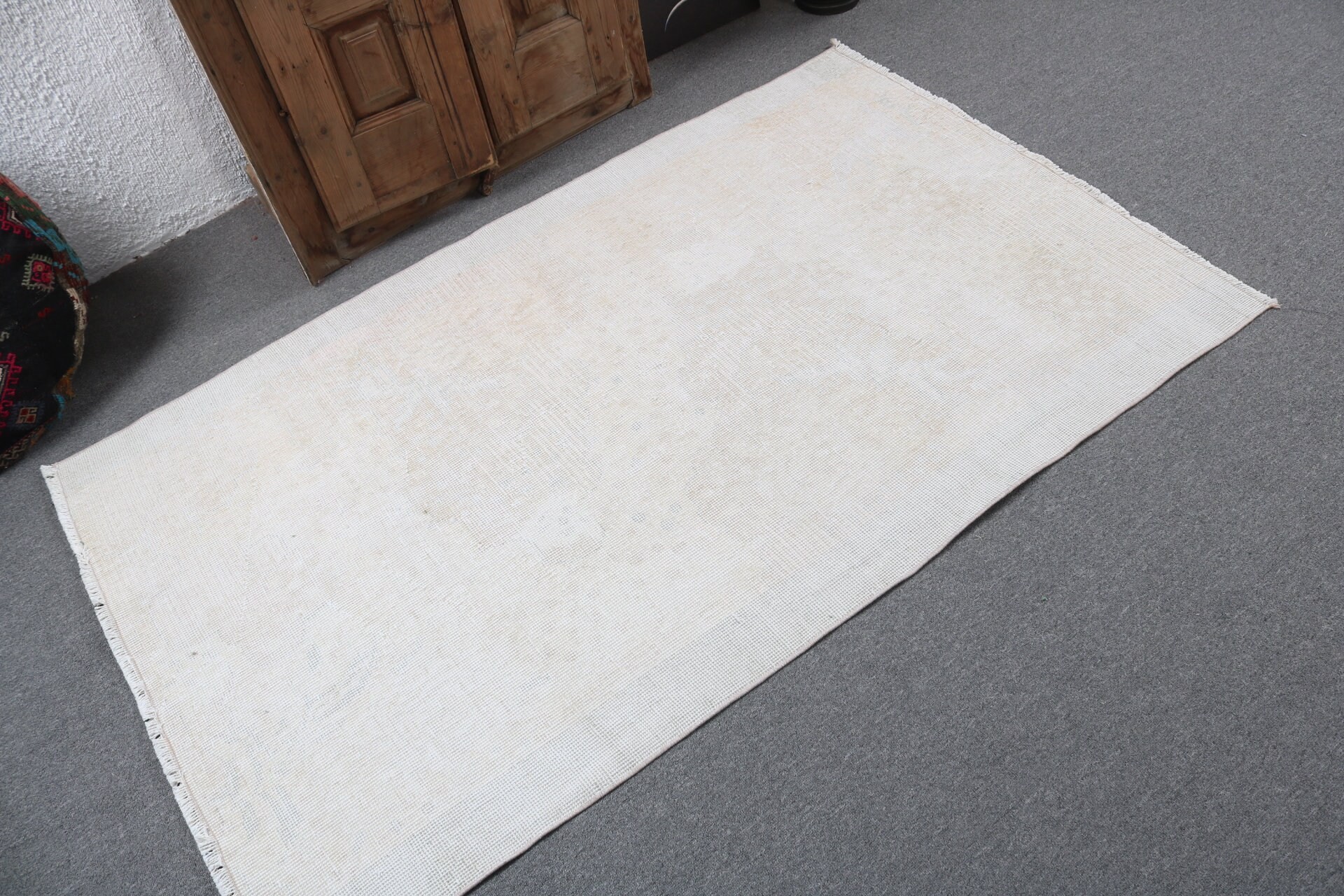 3.7x6 ft Aksan Halıları, Ofis Halısı, Yün Halıları, Mutfak Halıları, Vintage Halı, Çocuk Odası Halıları, Çocuk Odası Halıları, Bej Boho Halıları, Türk Halıları