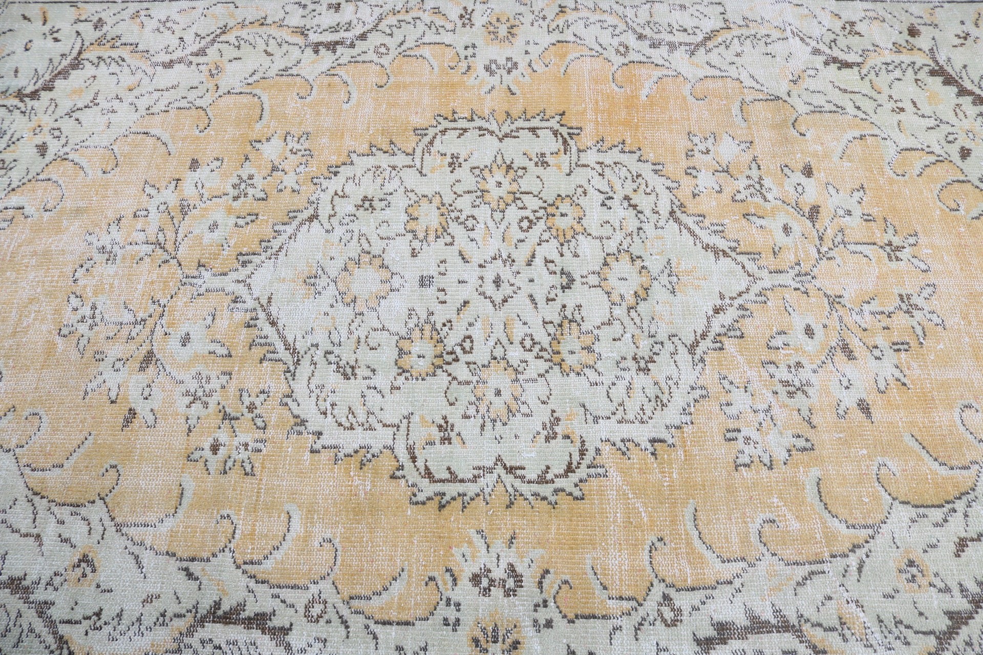 Mutfak Halısı, Yatak Odası Halısı, Sarı Açıklama Halıları, Vintage Halı, Yer Halısı, Büyük Boho Halıları, 5.4x8.8 ft Büyük Halı, Anadolu Halısı, Türk Halıları