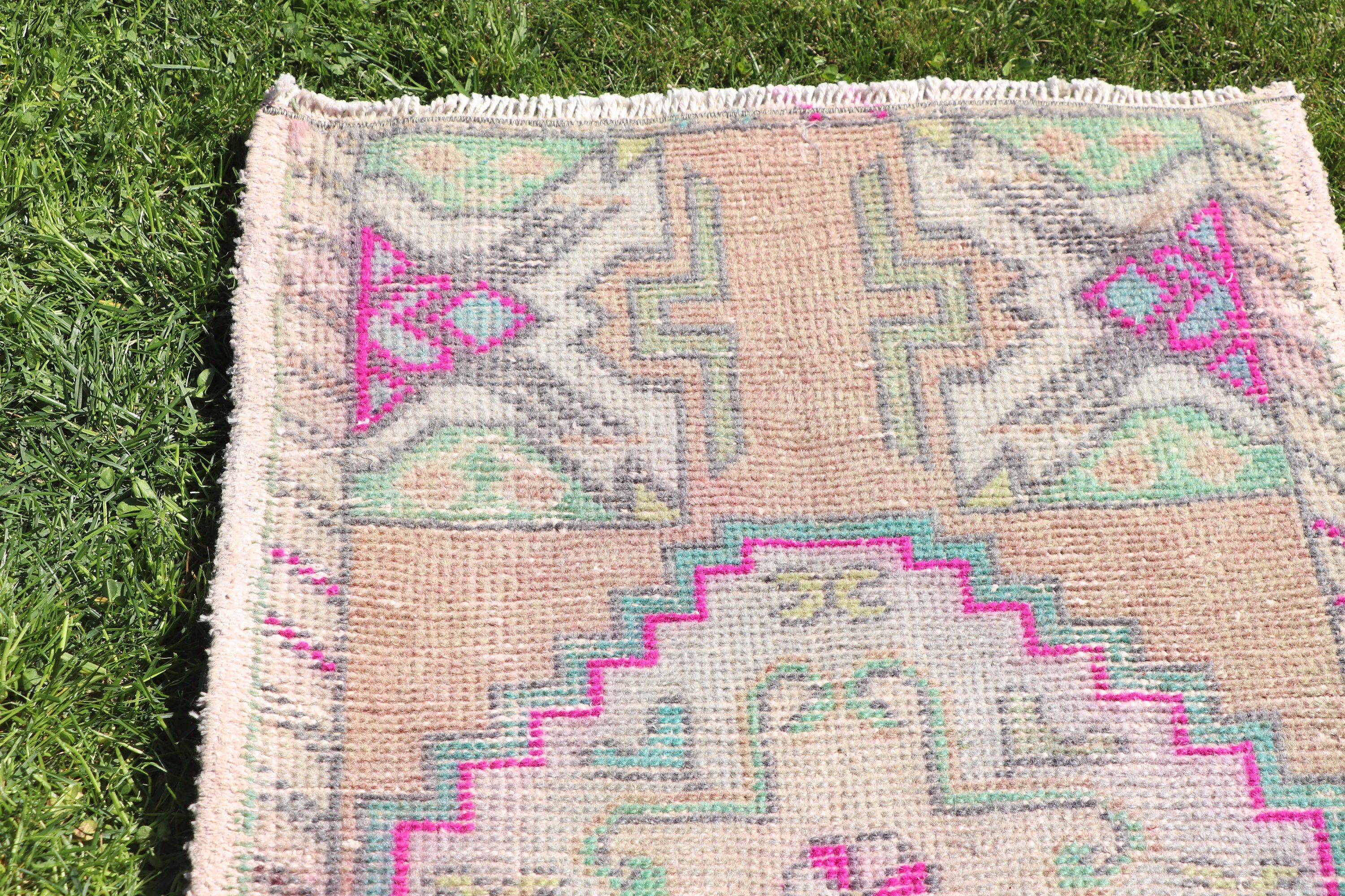 Küçük Boho Halılar, Türk Halıları, Turuncu Mutfak Halısı, Düz Dokuma Halı, 1,7x3 ft Küçük Halılar, Duvara Asılı Halı, Nötr Halılar, Vintage Halılar