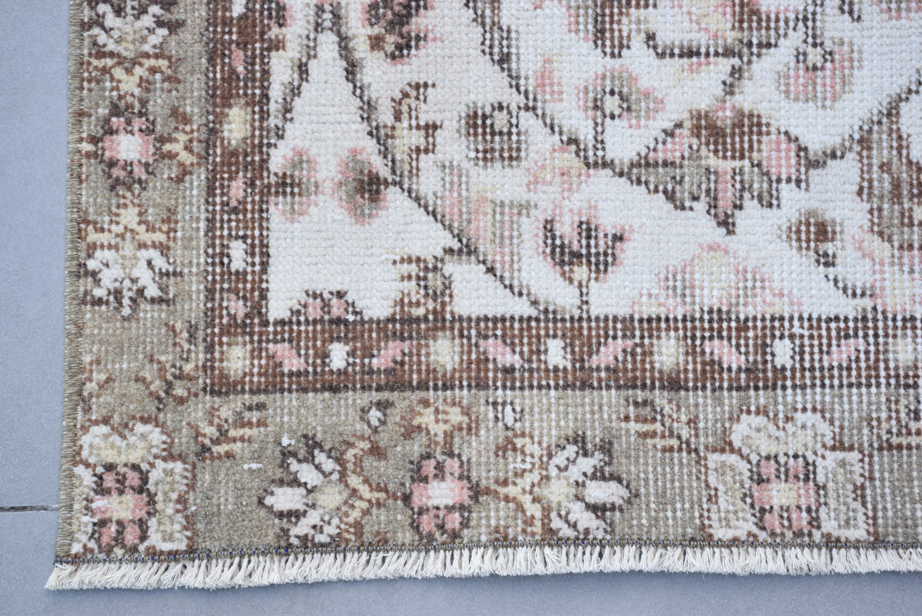 Rugs for Entry, Turkish Rug, Pale Rugs, Kitchen Rugs, Bedroom Rug, Brown Home Decor Rug, Oriental Rugs, Vintage Rugs, 3.5x6.4 ft Accent Rug