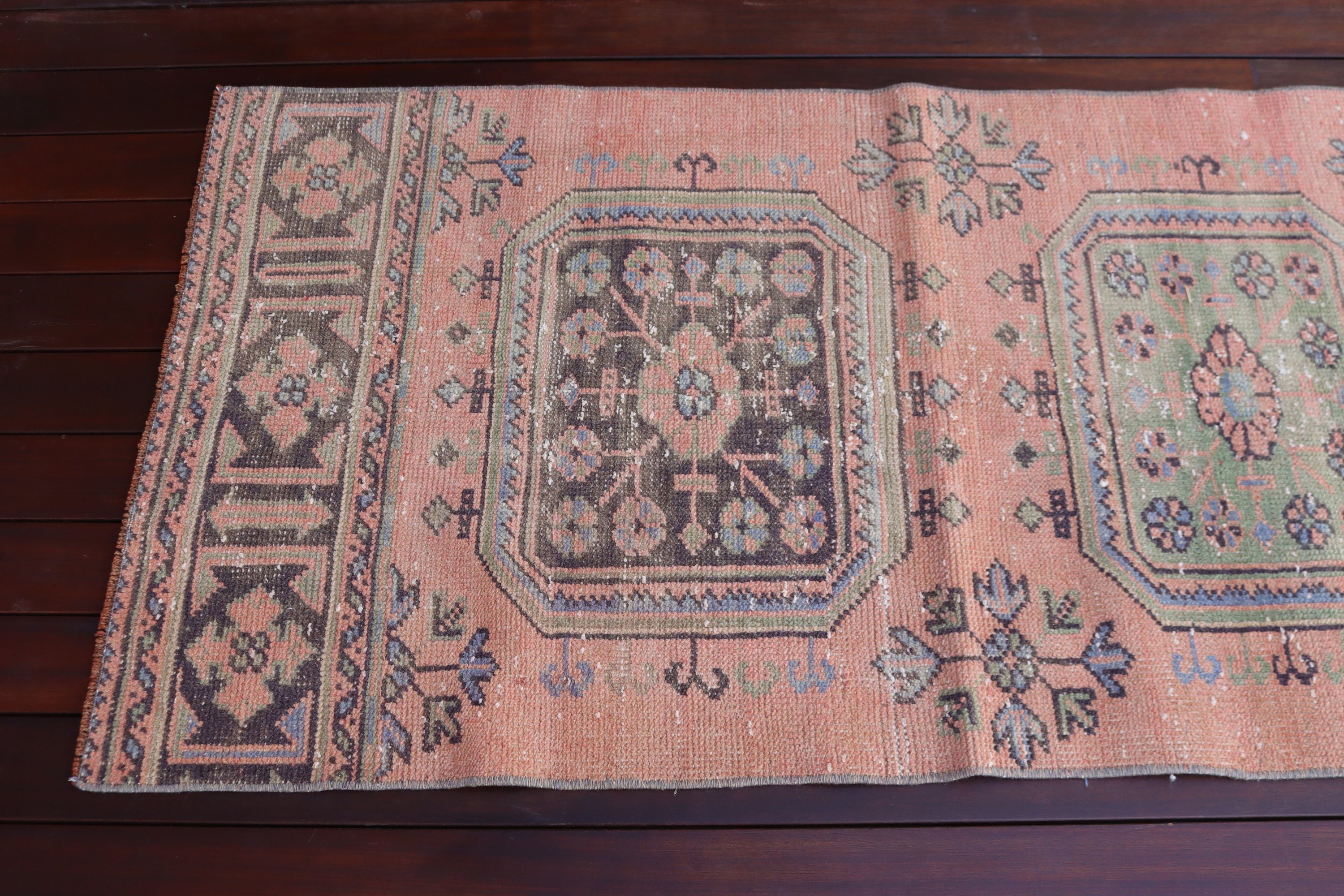 Turuncu Açıklama Halısı, Modern Halı, Mutfak Halıları, Sanatsal Halı, Merdiven Halıları, Anadolu Halısı, Türk Halısı, Vintage Halılar, 2,5x10,5 ft Yolluk Halıları