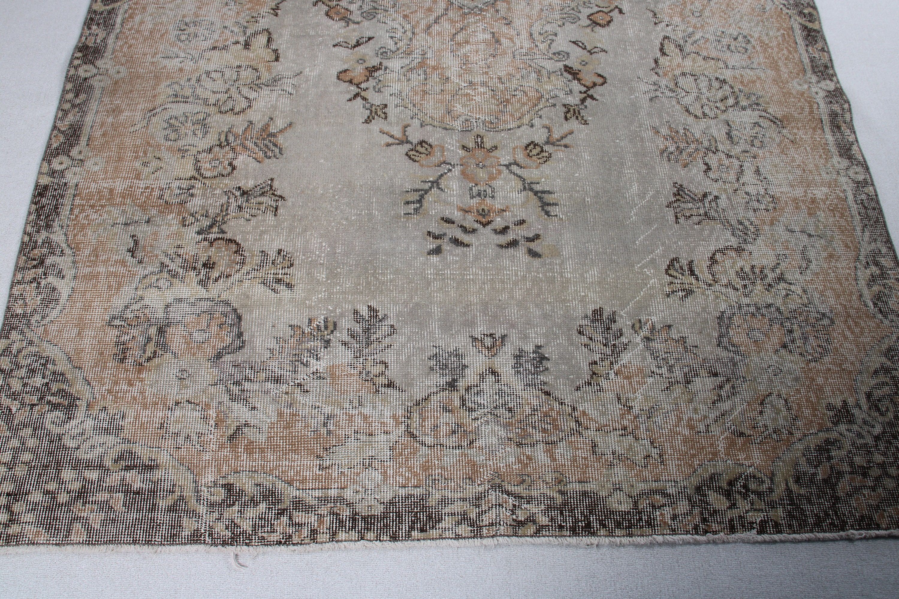 Large Oushak Rugs, Bedroom Rug, Gray Cool Rugs, Vintage Rugs, Anatolian Rugs, Dining Room Rugs, Turkish Rug, 5.5x8.8 ft Large Rug