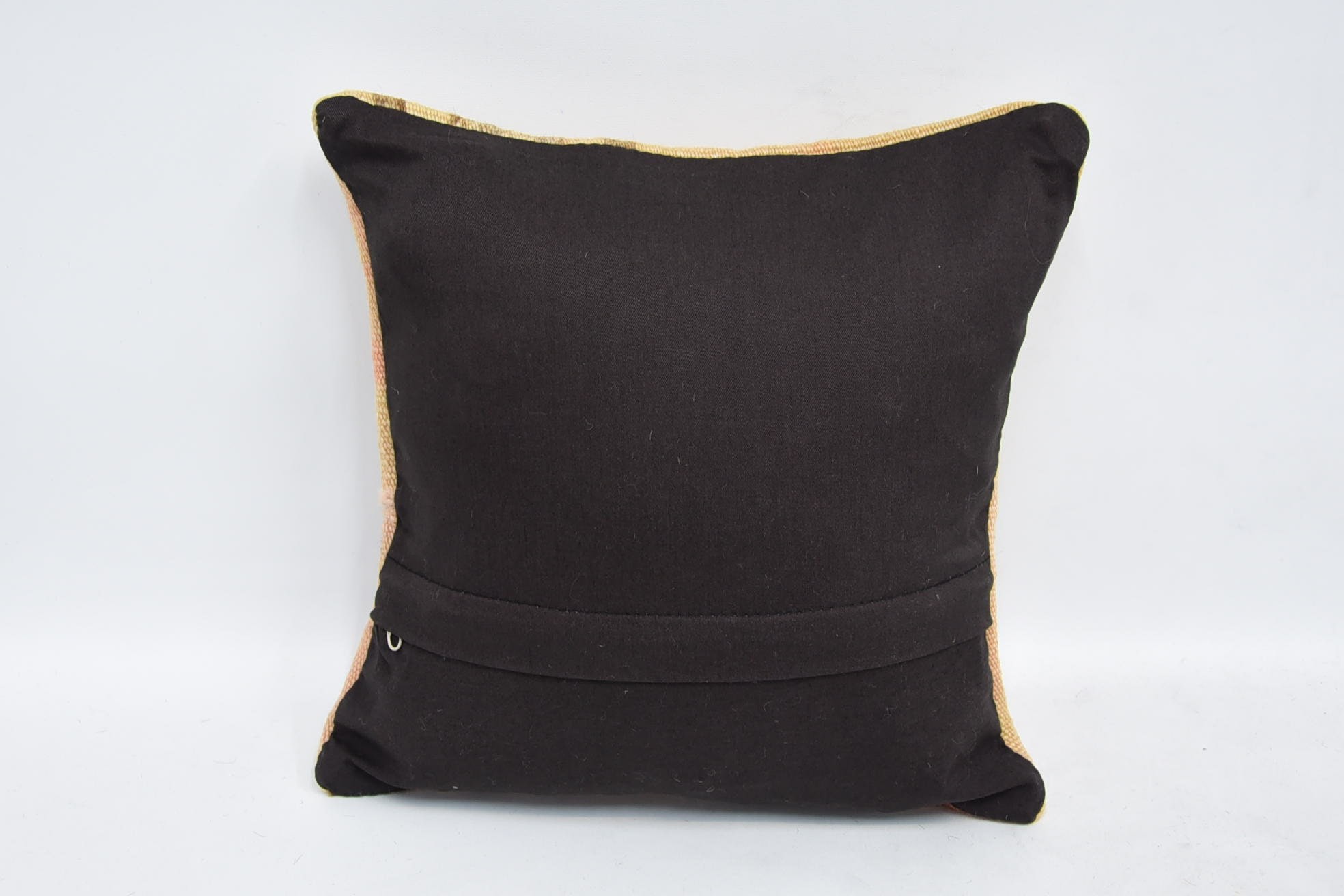 Meditation Cushion Case, Boho Pillow Sham Cover, Turkish Kilim Pillow, 12"x12" Beige Cushion Case, Turkish Pillow