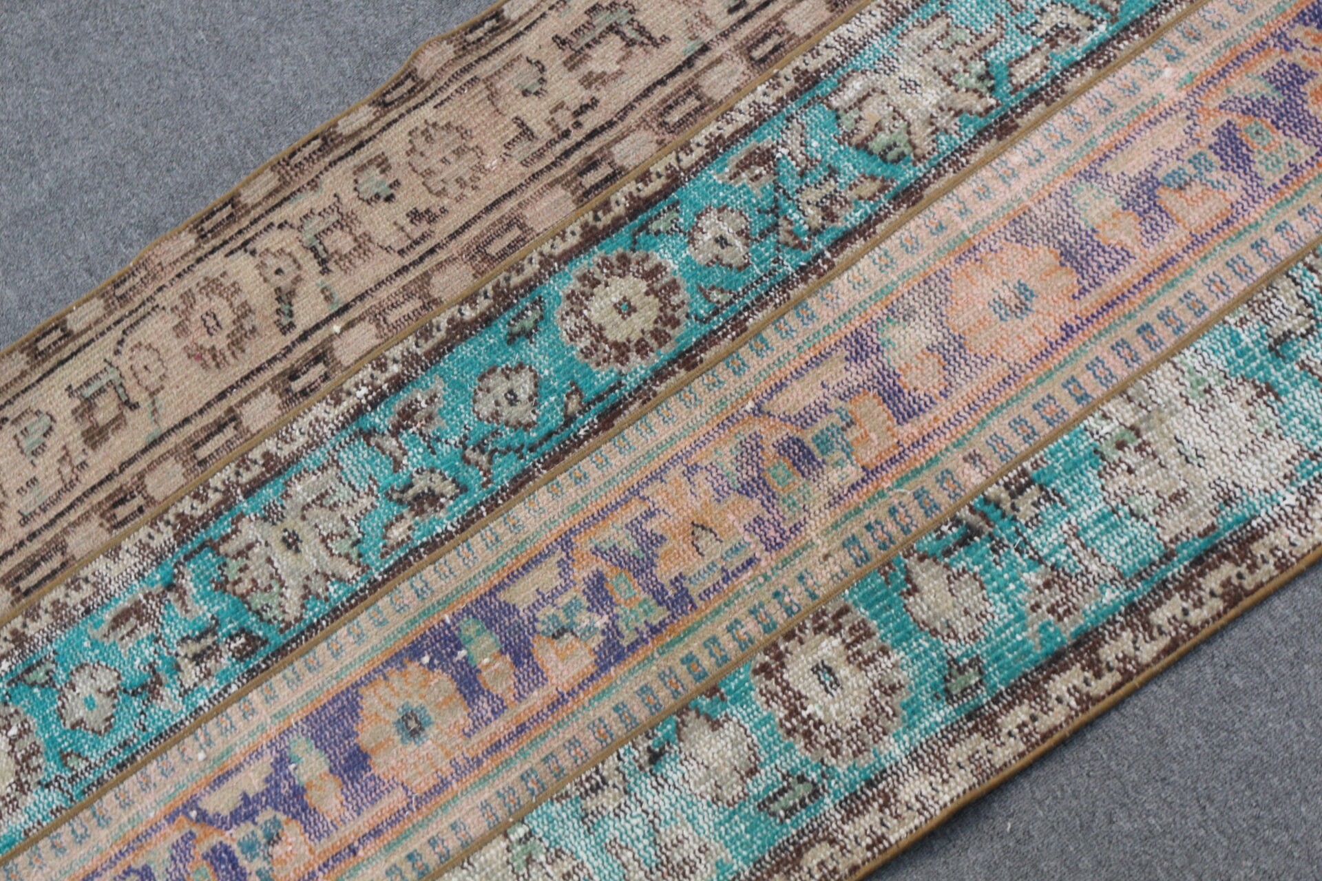 2.7x4.6 ft Small Rug, Wool Rug, Brown Oriental Rug, Rugs for Kitchen, Kitchen Rug, Vintage Rug, Moroccan Rug, Car Mat Rug, Turkish Rugs